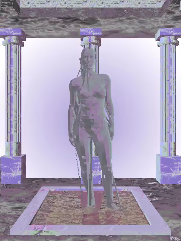 HeavenComputer: The Fragmented Plotting Matte Pale Green Woman #6971