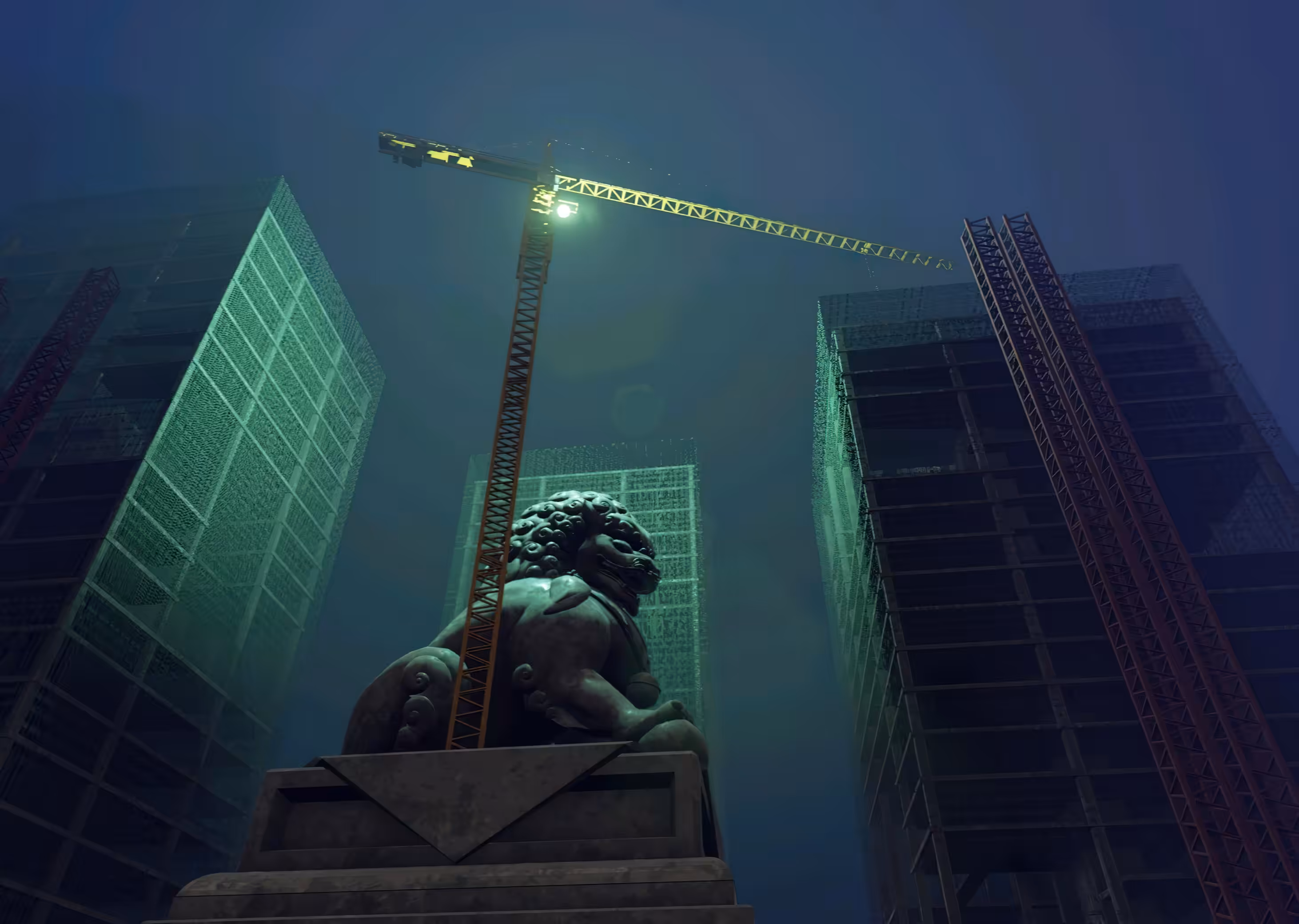 Construction Site at Night