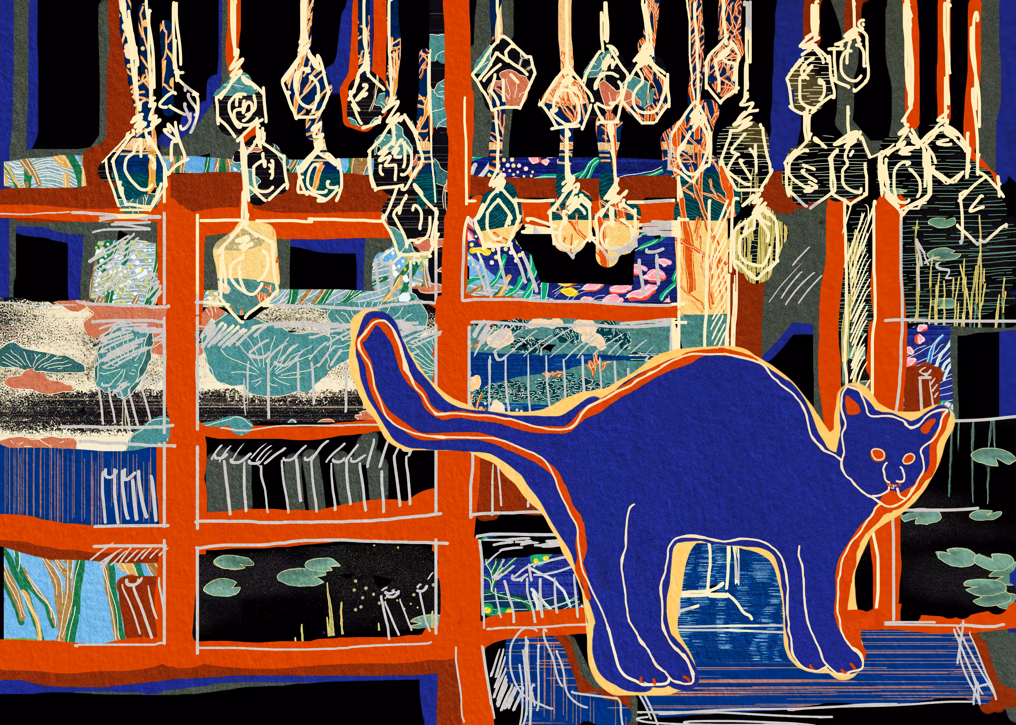 Ultramarine cat
