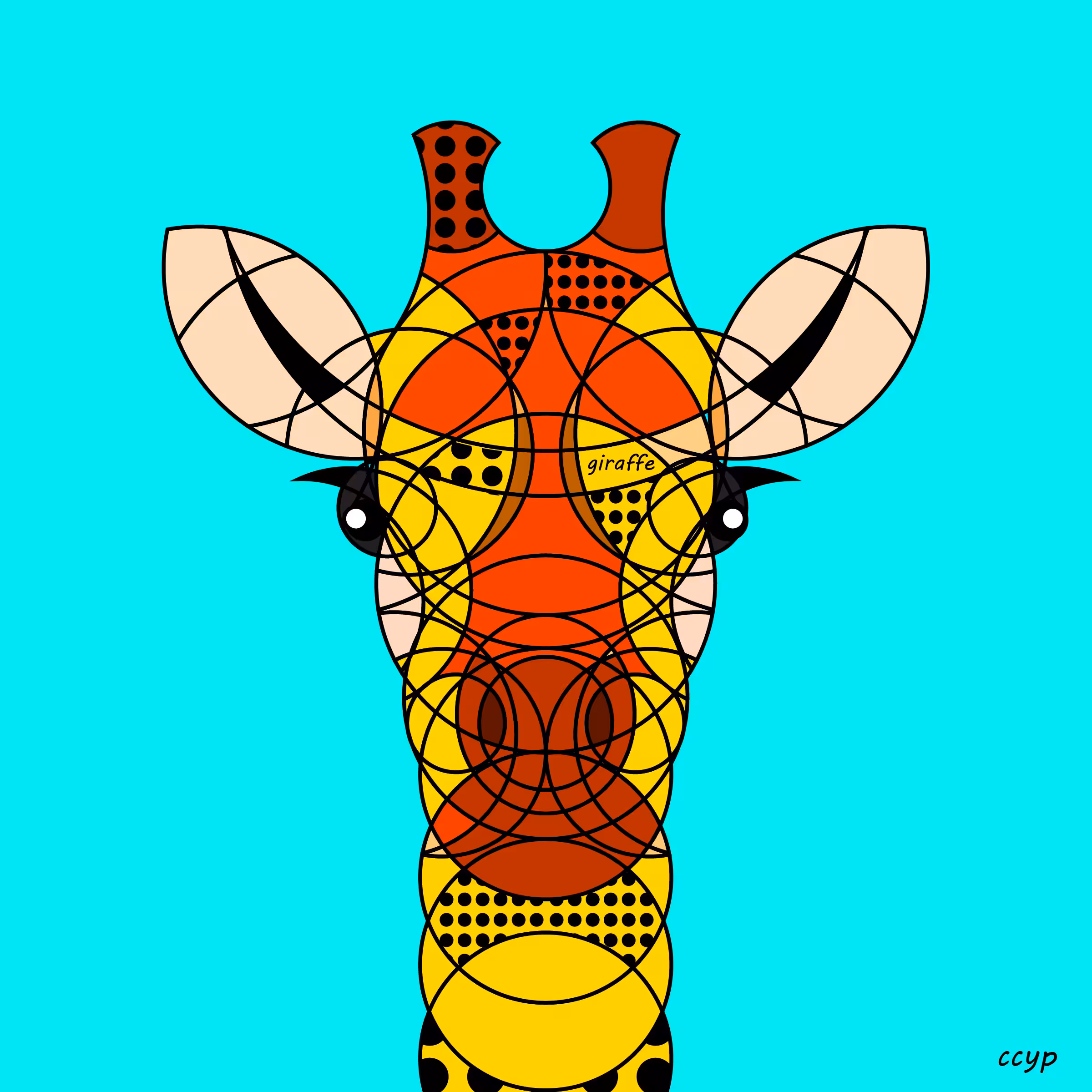 Animal Circle Illustration #030