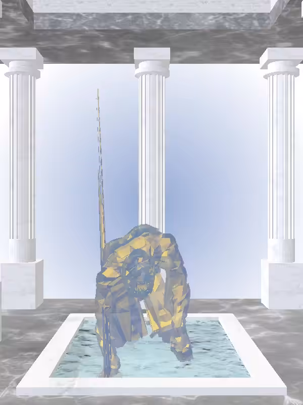 HeavenComputer: The Fading Fragmented Crawling Sunlit Cobalt Man #2054