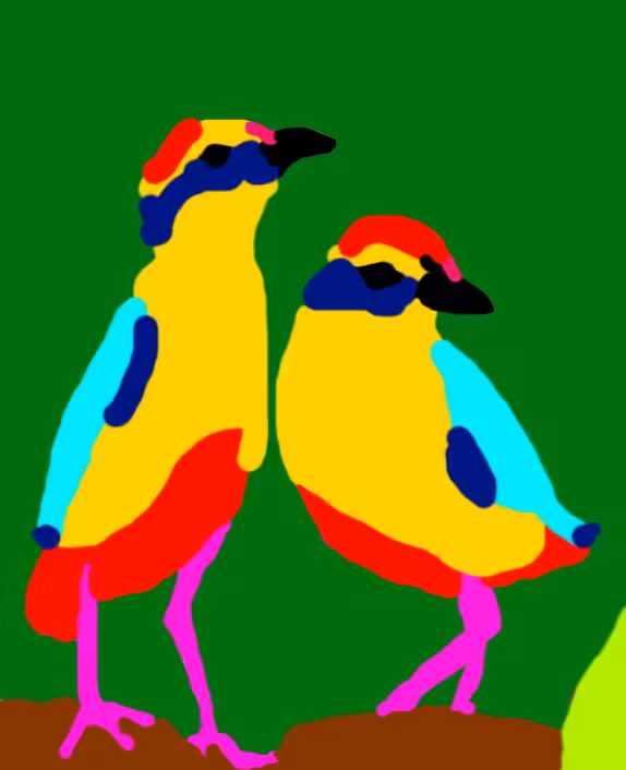 DIGITAL PAINTING: 2 Oiseaux 
