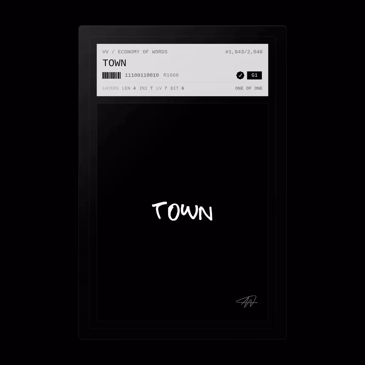 TOWN · #1843