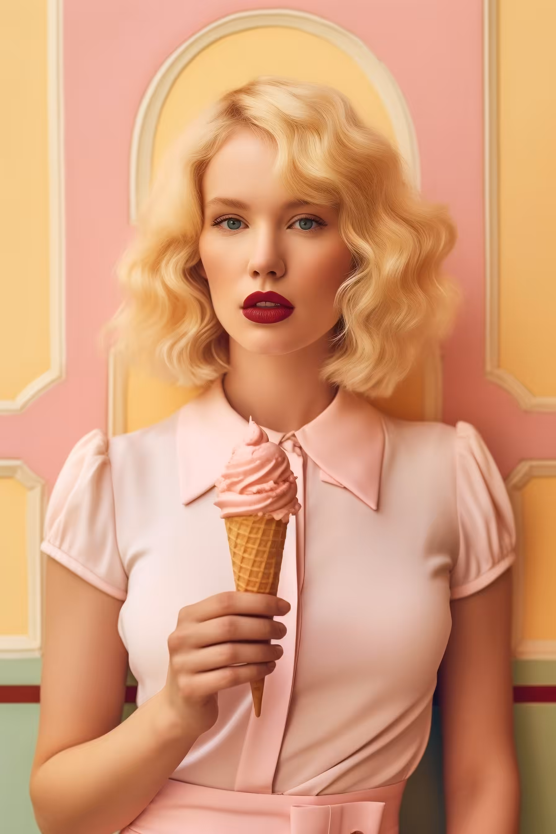 Blonde Ice Cream Girl
