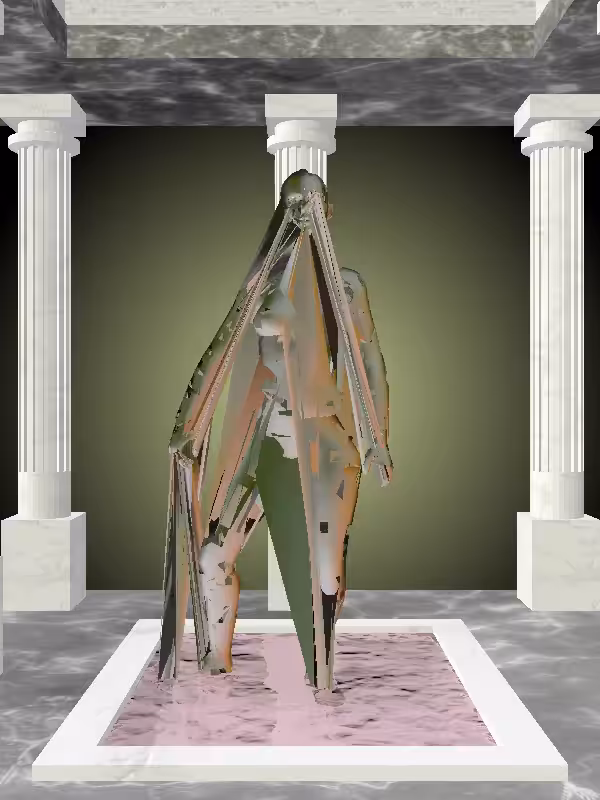 HeavenComputer: The Victorious Olive Sunset Woman #3117