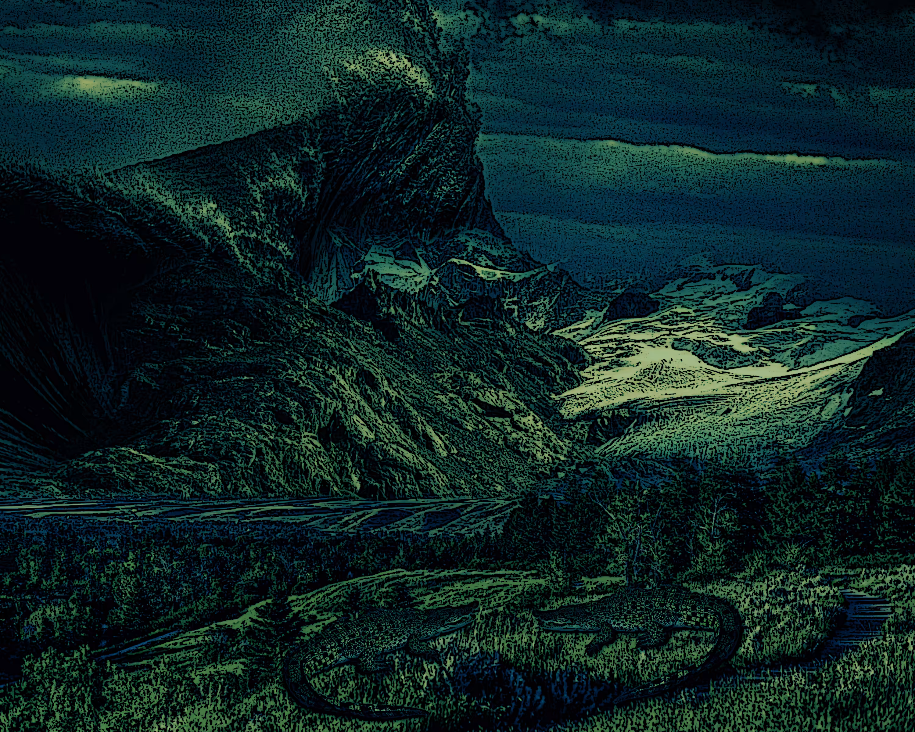 Photo Manipulation Art : Waves' Roar Over Land