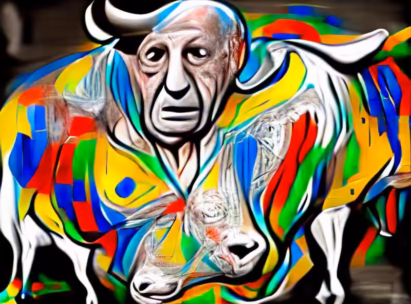 Abraham's First Works: Picasso paints a bull