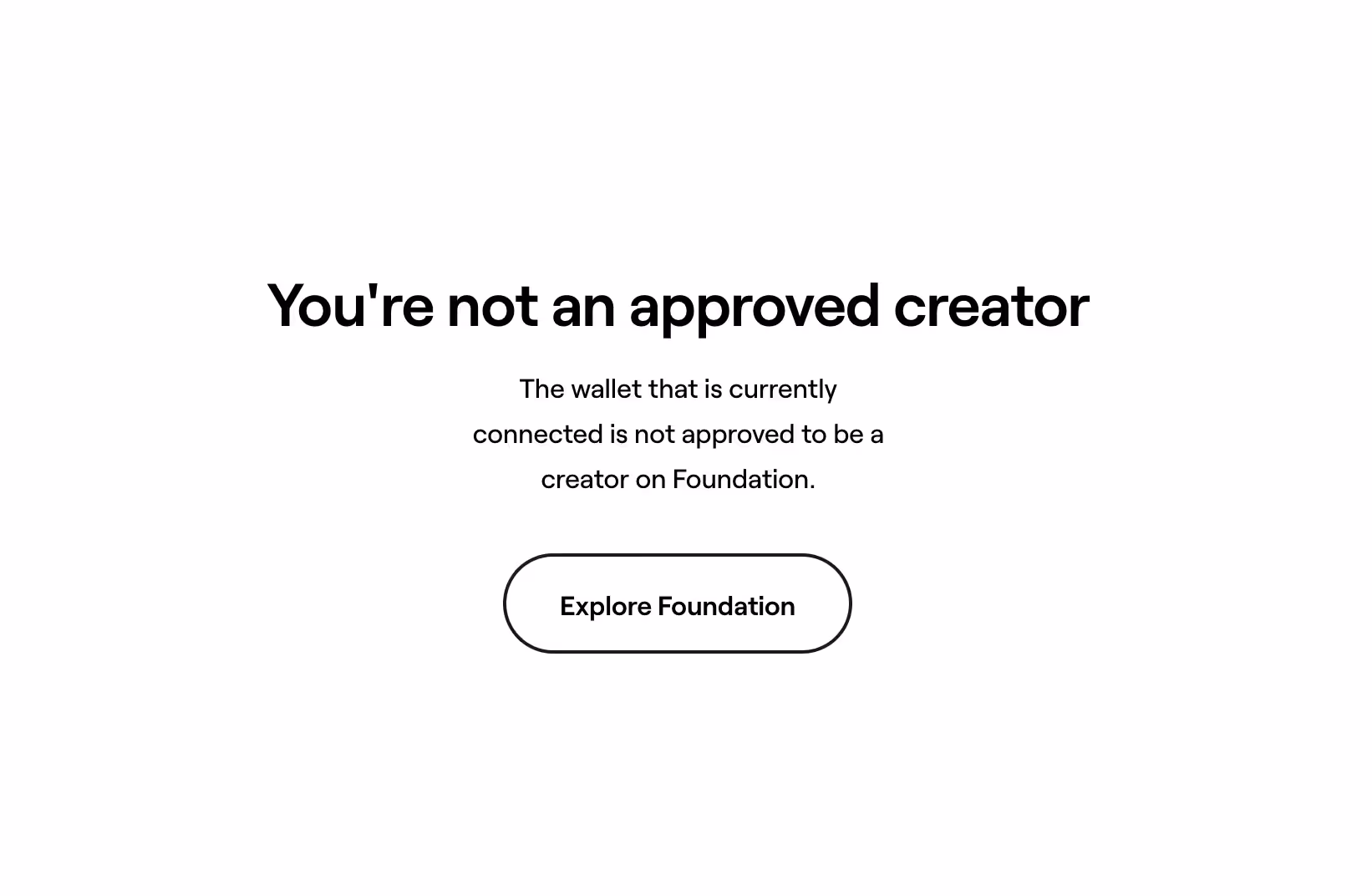 You're not an approved creator