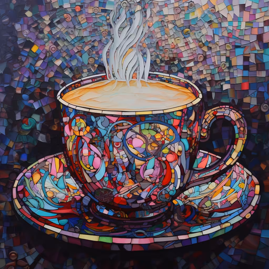 Colorful coffee symphony