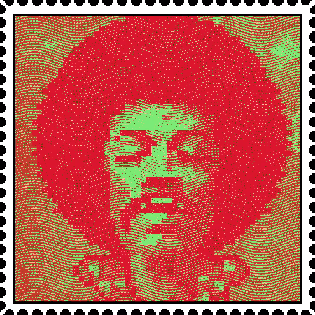 Jimi Hendrix 'Red' caricature stamp