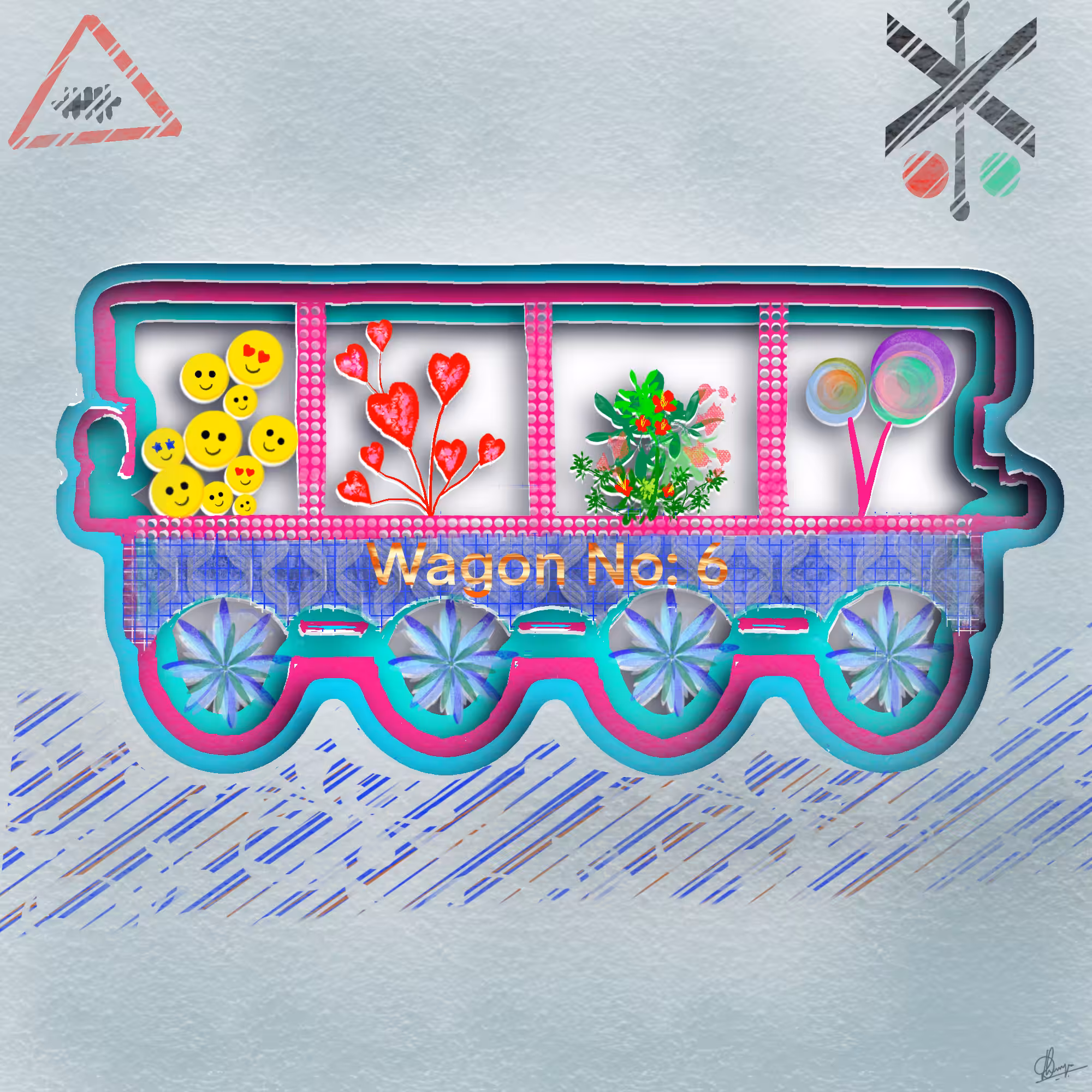Art Train Wagon 6