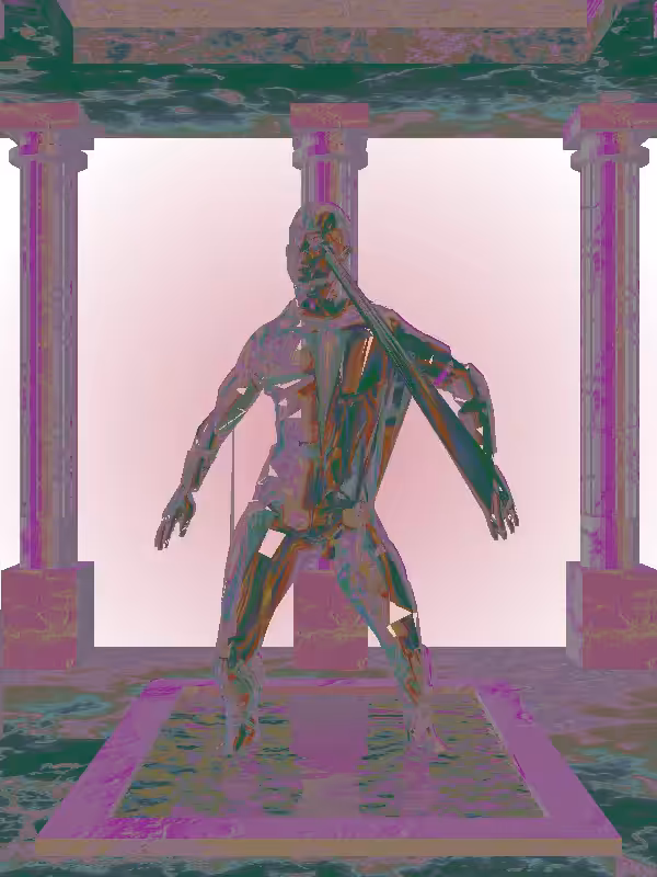 HeavenComputer: The Dancing Holographic Glow Man #3532