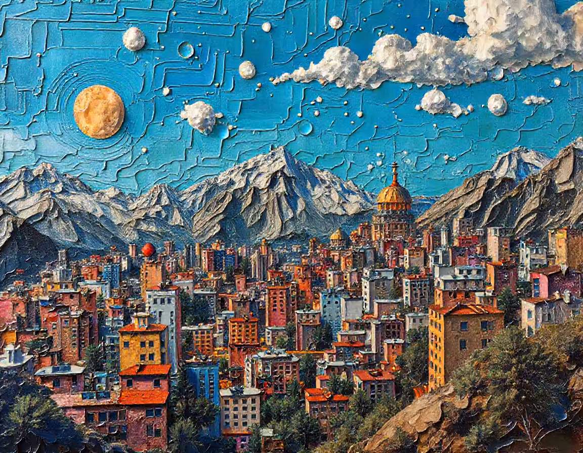 City Beneath the Celestial Peaks