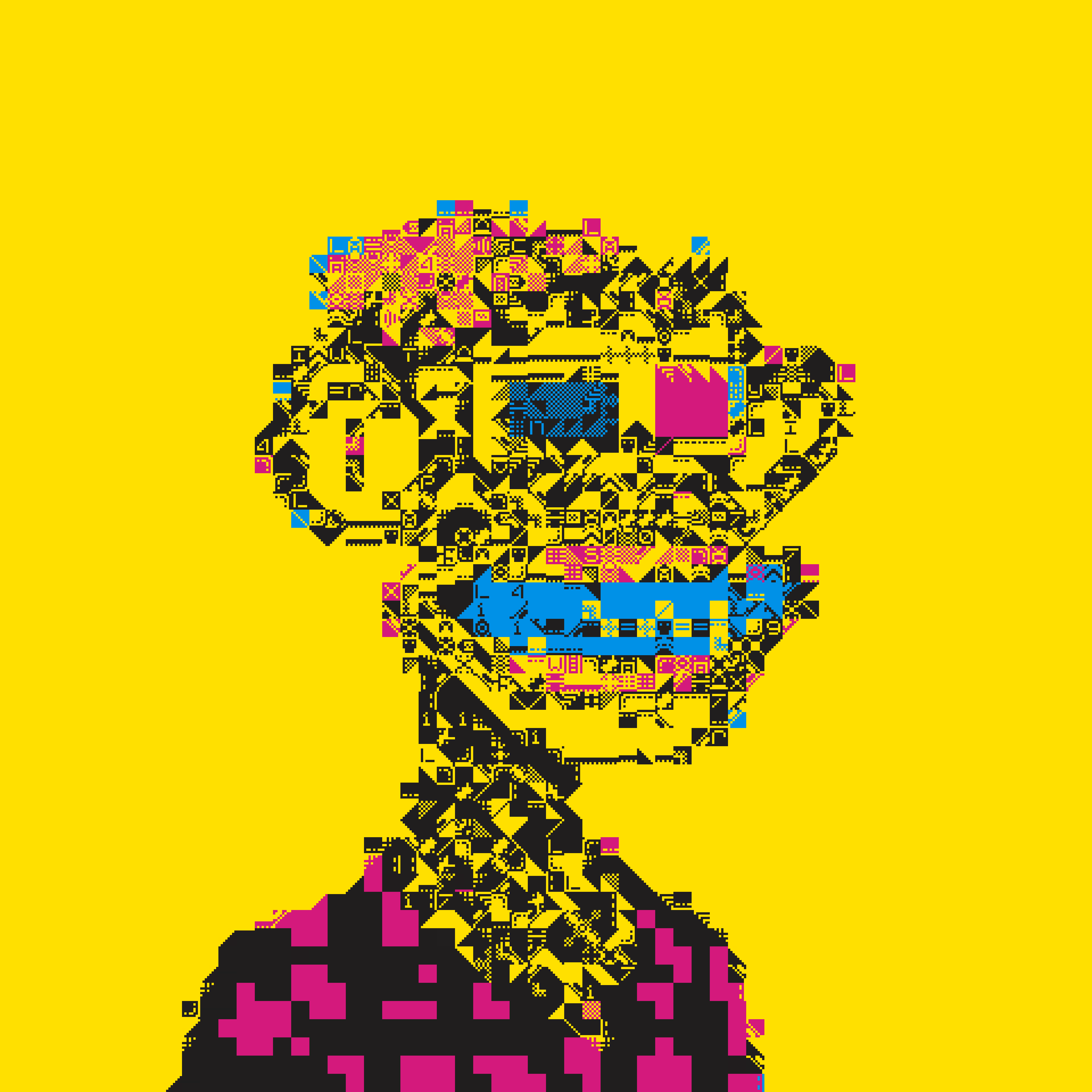 3D CUBIST APES #23