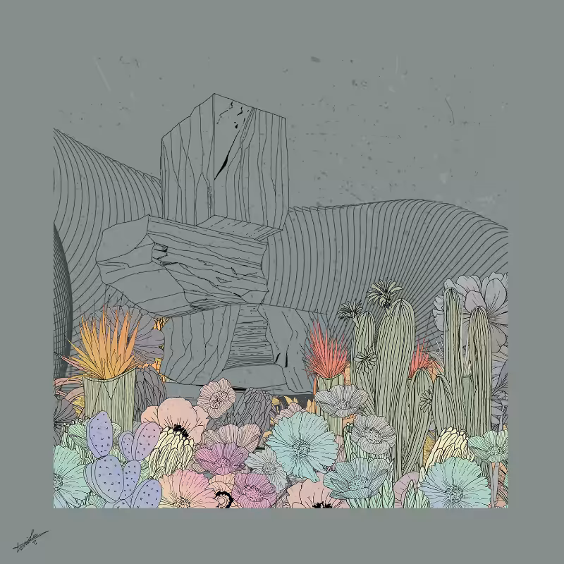 Garden of Lines #Rocks_Blooms #34