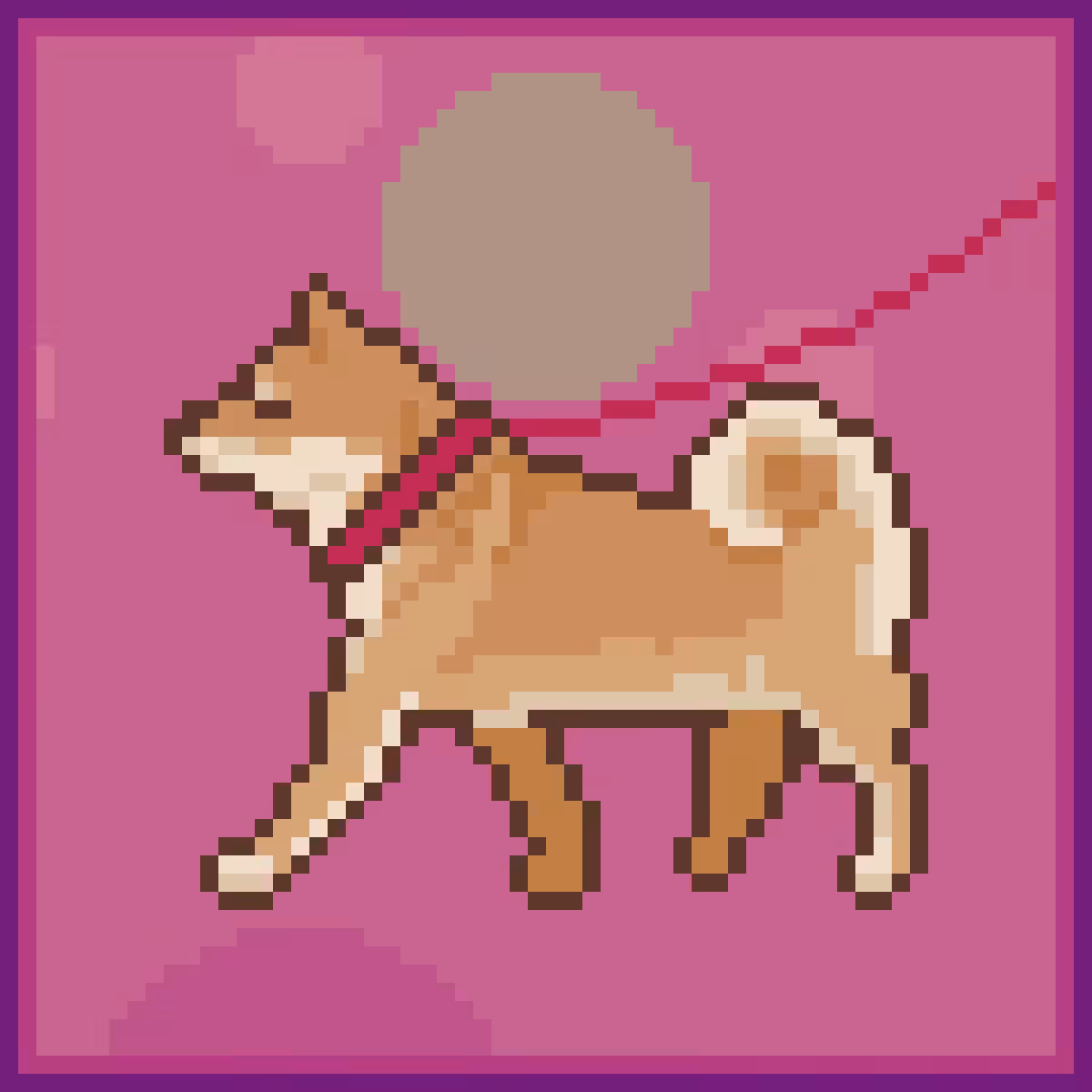 Pixel Doge #3: 歩くの大好き (I love walking)