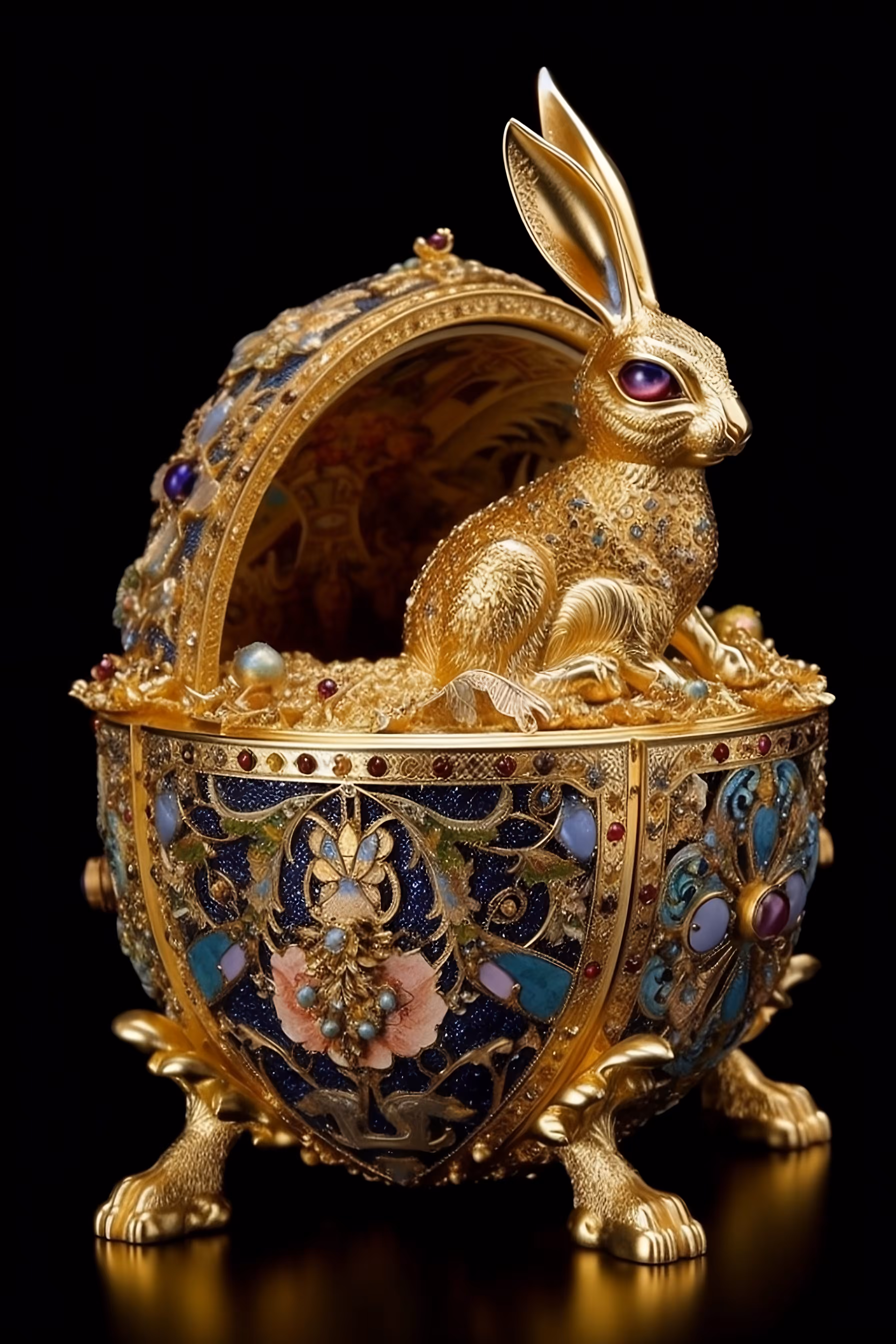 Gold Easter Rabbit multicolour 