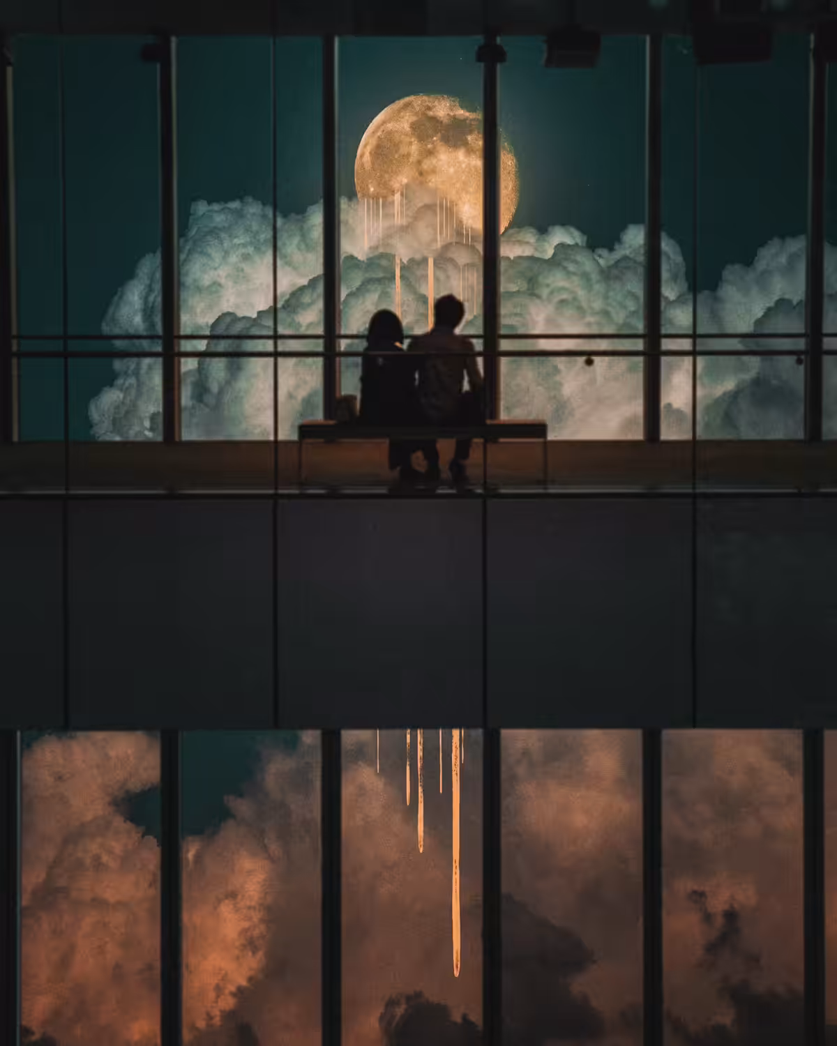 Melting moonlit night