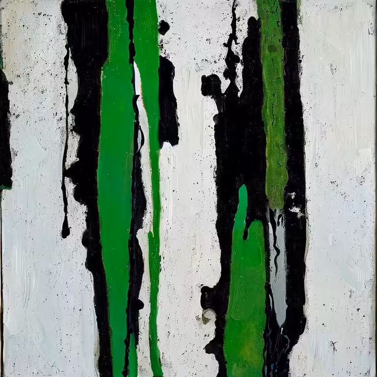 Composition in Green, Black & White, No.1