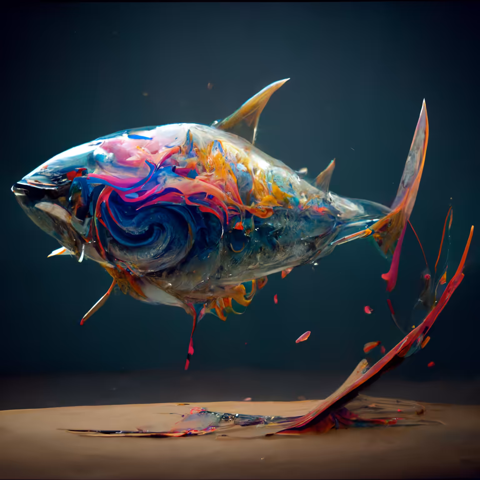When the light reaches the bottom of the sea