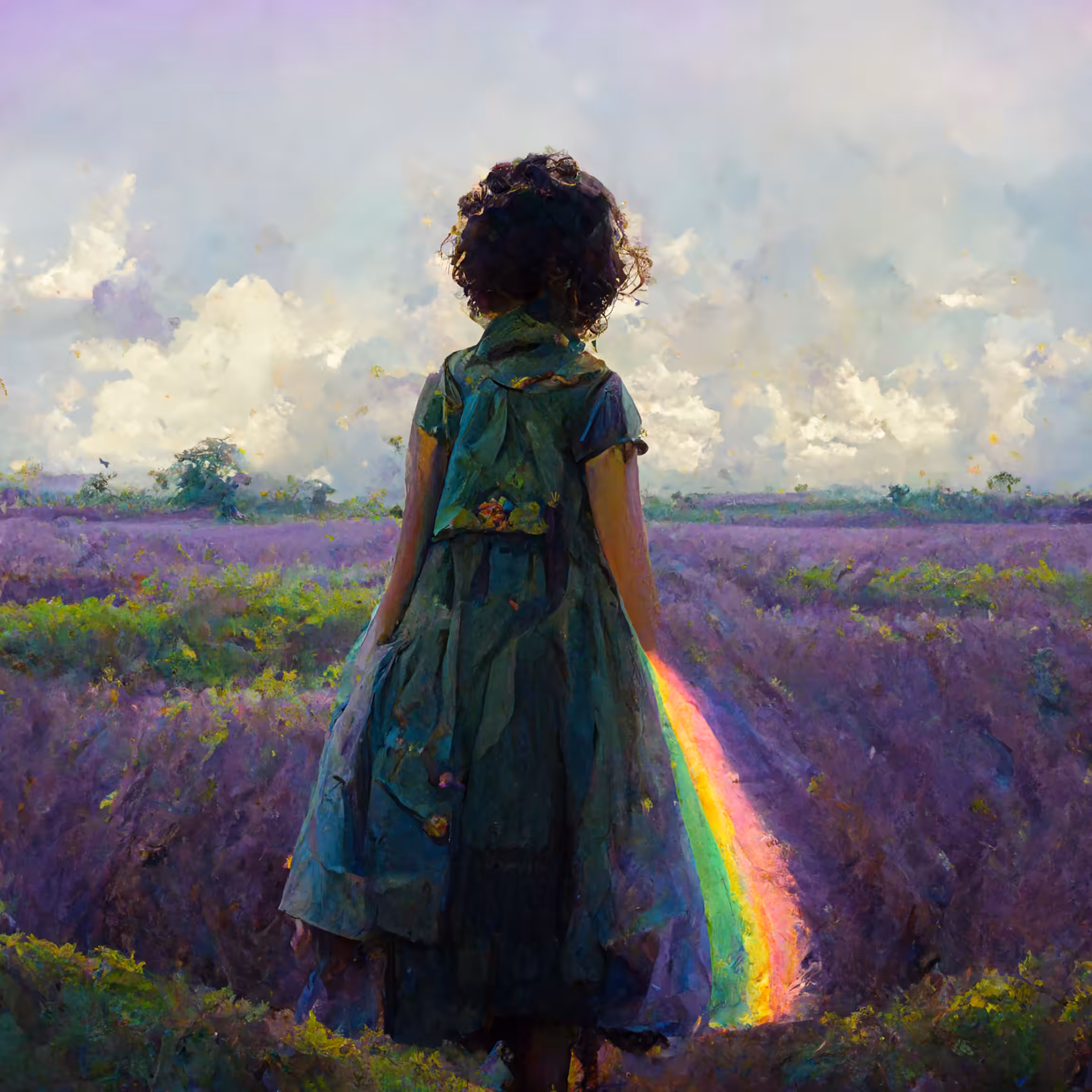 A girl in the field