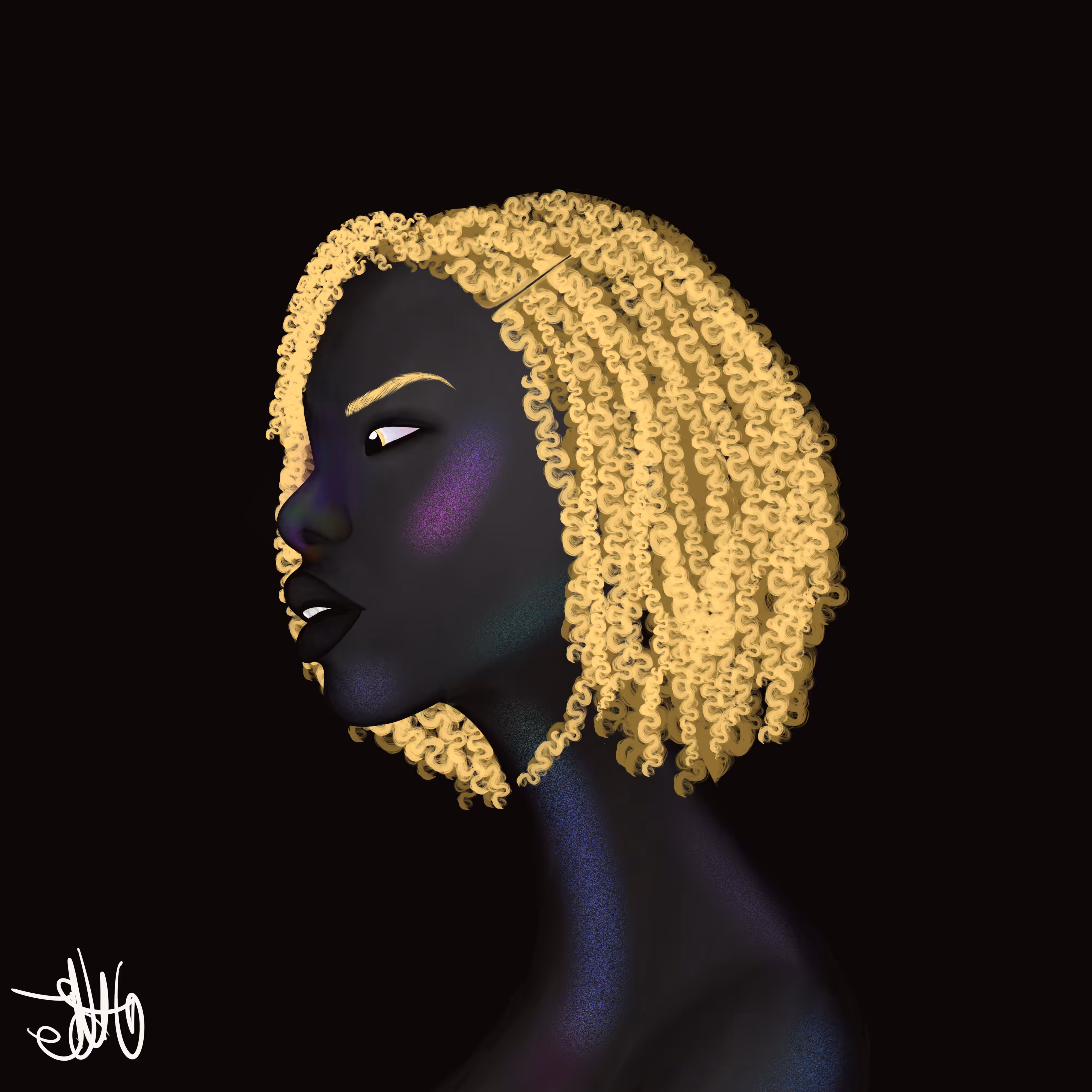 Long Neckie Black Beauty: "New hair, who dis?"