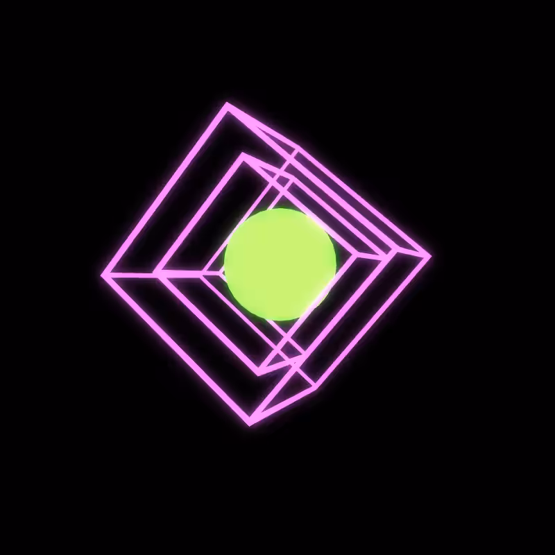 Generative Animation : Two Cube and Sphere #5