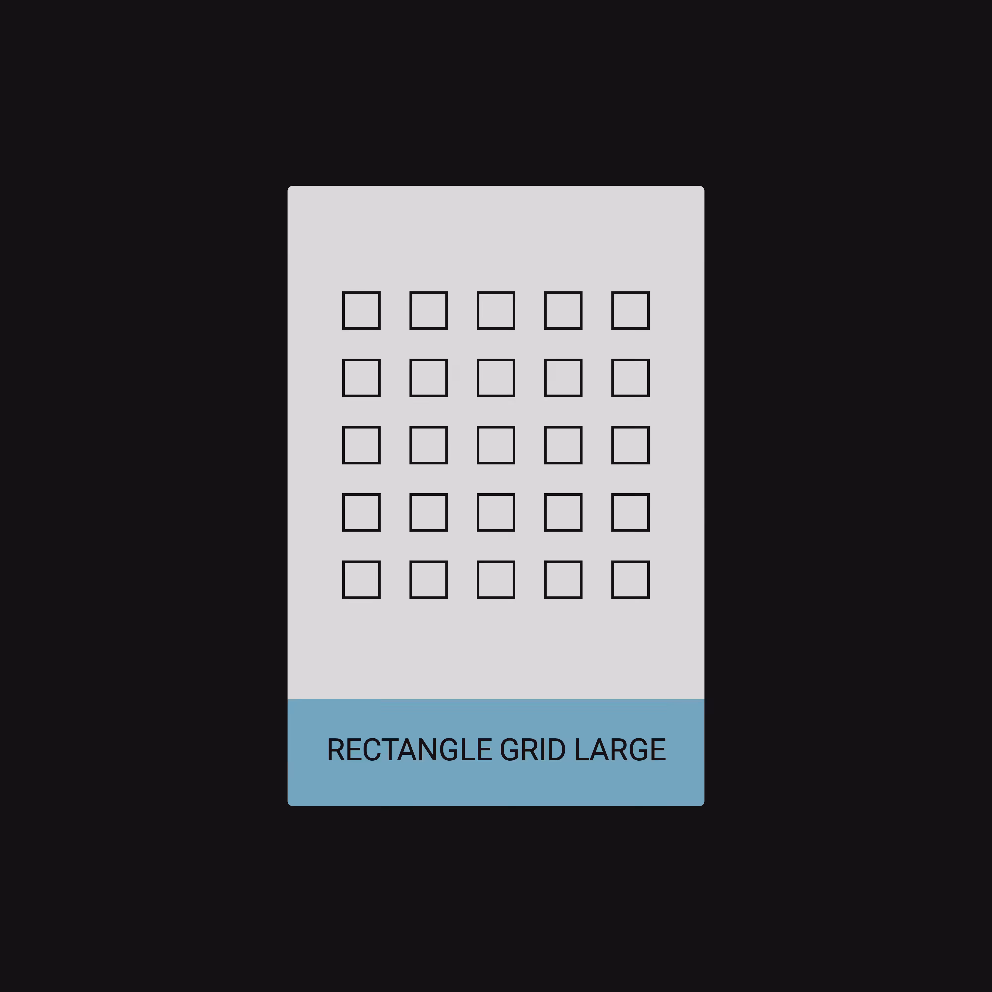 RECTANGLE GRID LARGE (SHAPE) [ART CARDZ]