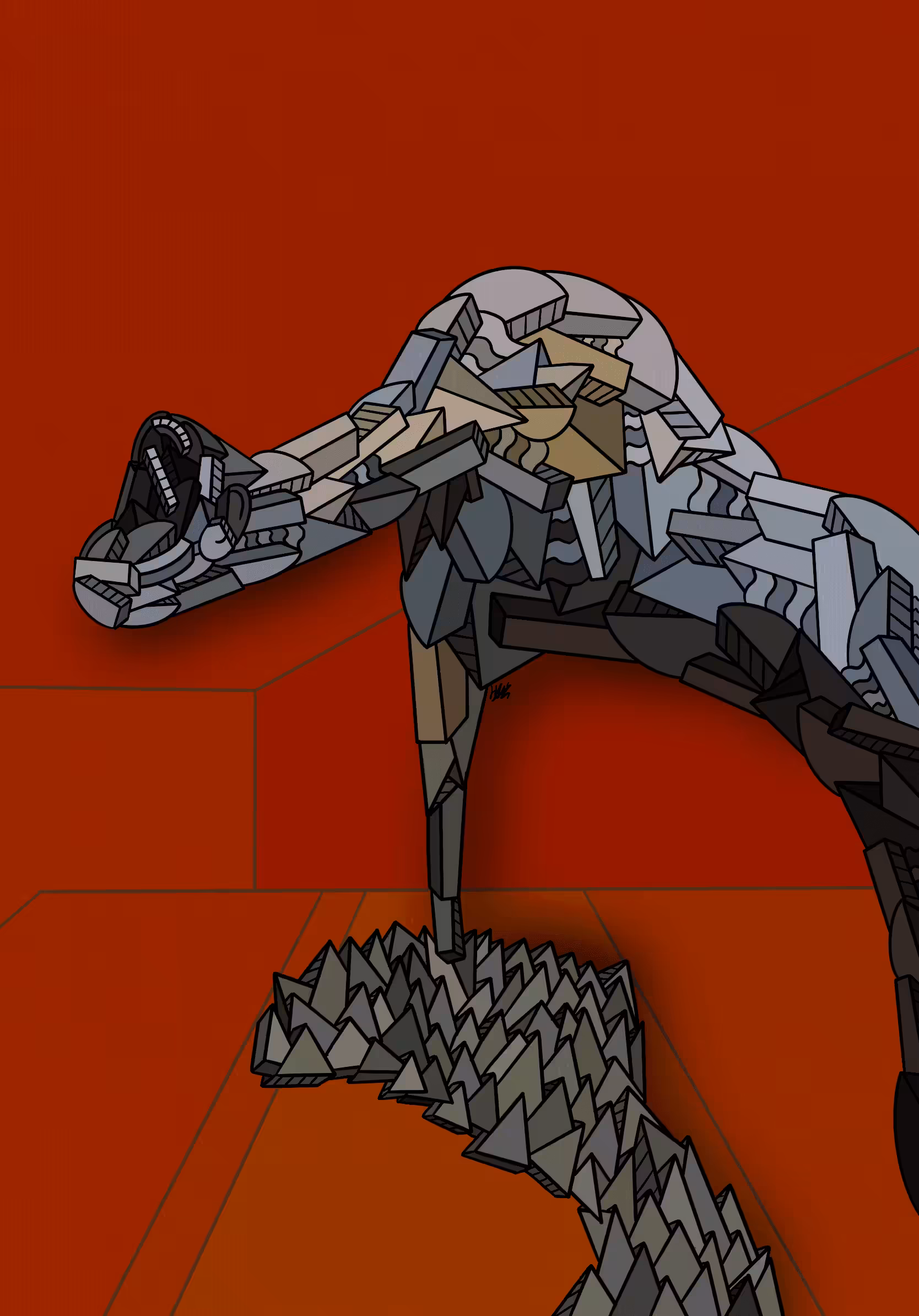 FIGURE AT THE BASE OF CRUCIFIXION #6