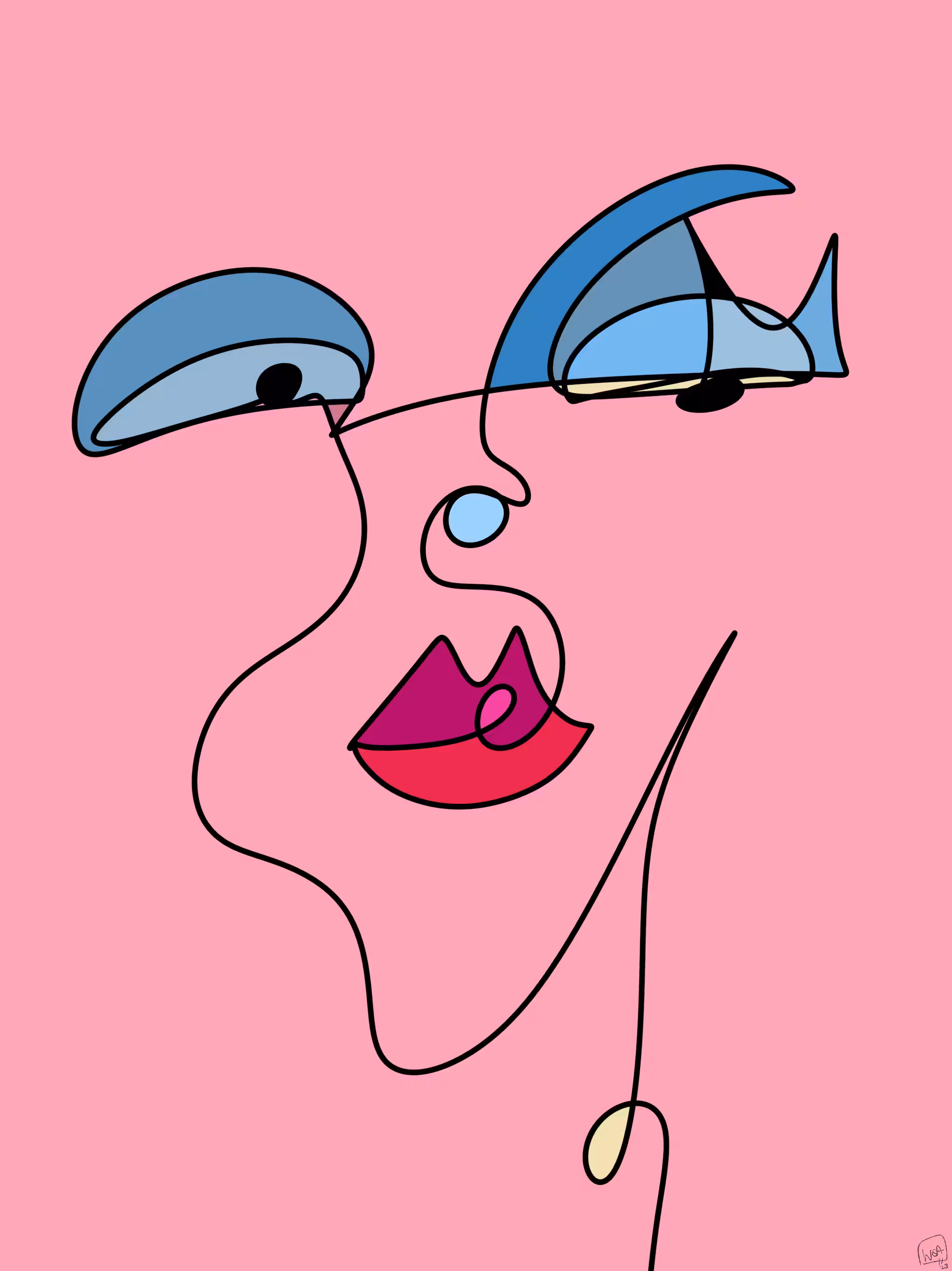 Minimalistic Face 003 - Face Of Arts