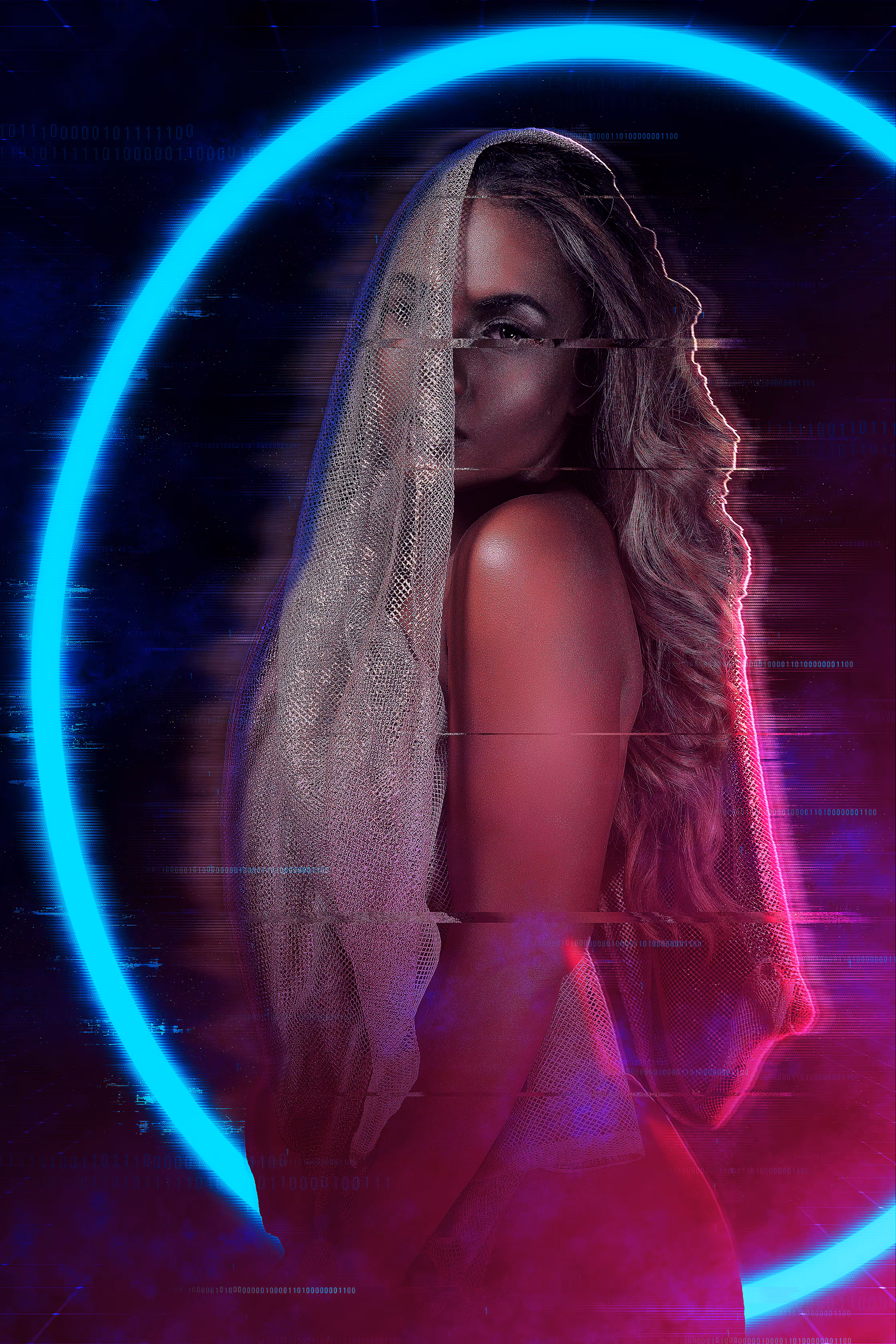Sexy Woman Cyberpunk Poster