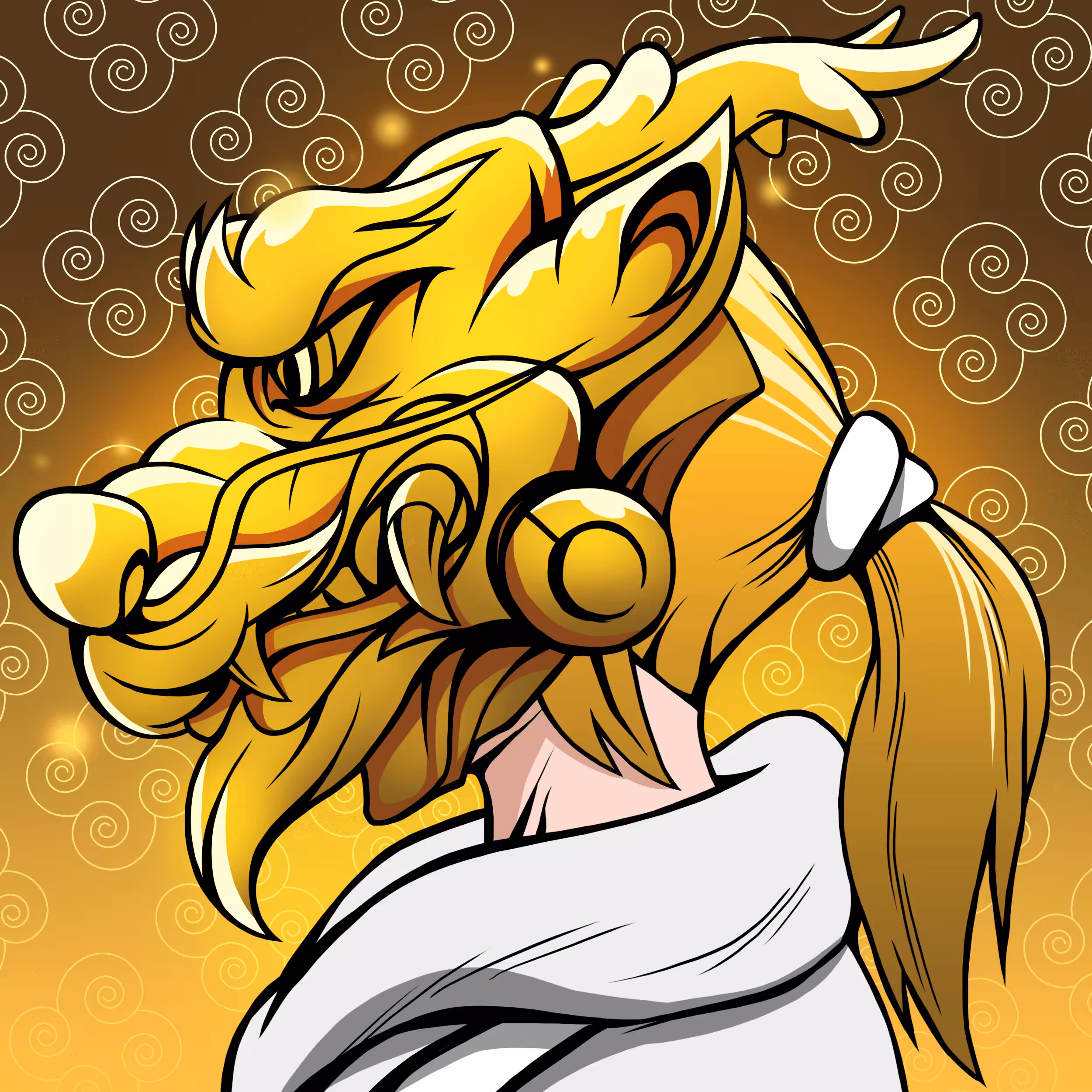 Golden Dragon Mask #1