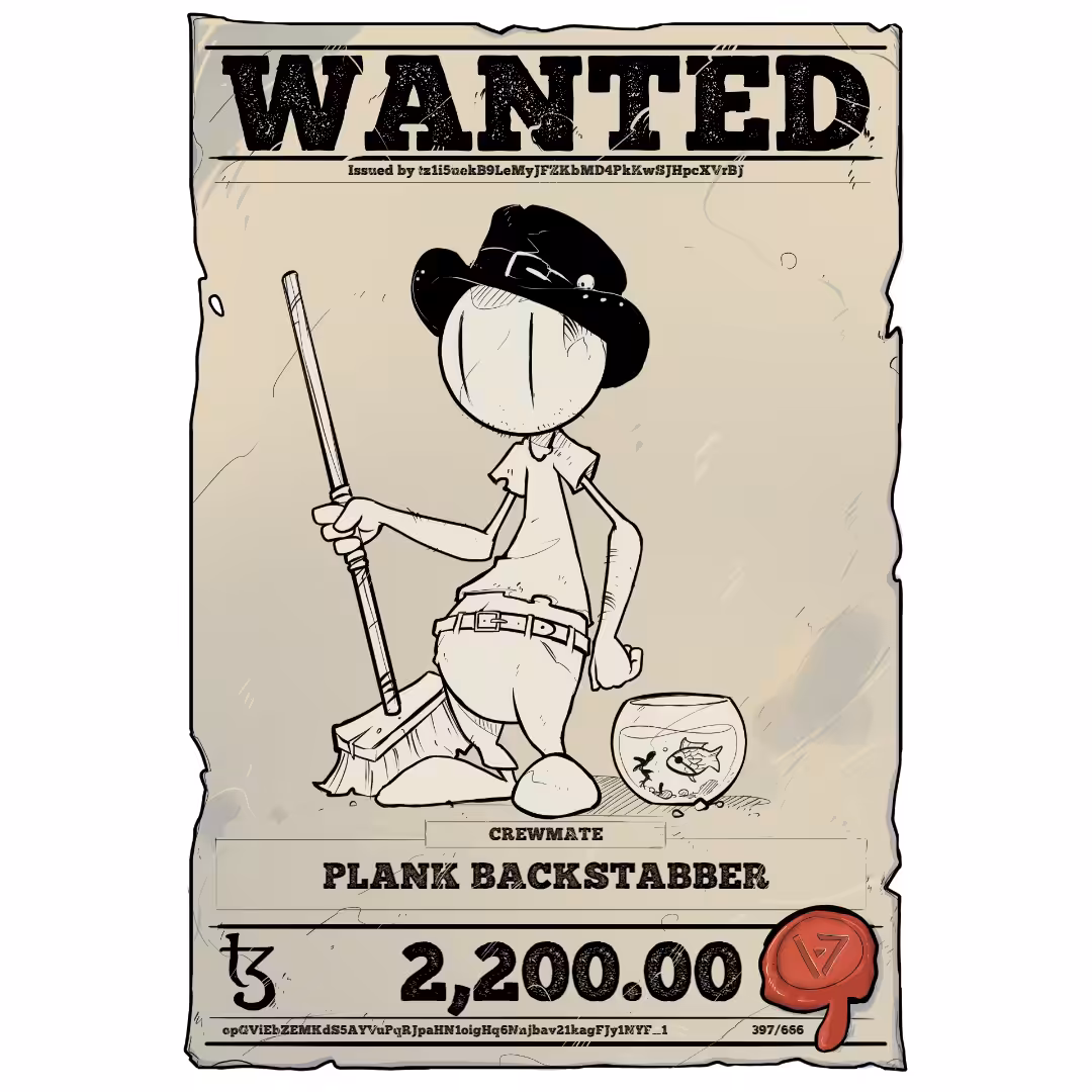 PLANK BACKSTABBER | TEZOS PIRATE 397/666