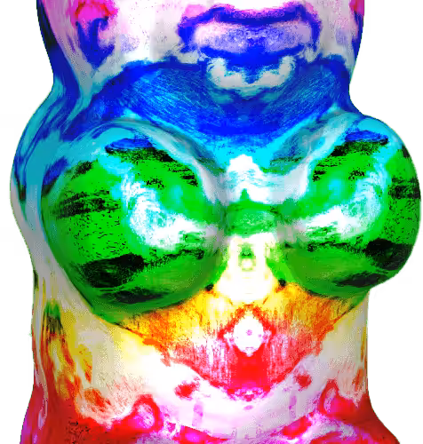 Blended Trip Gummy Bear #033 (Rorschach #021 + Rainbow #021)