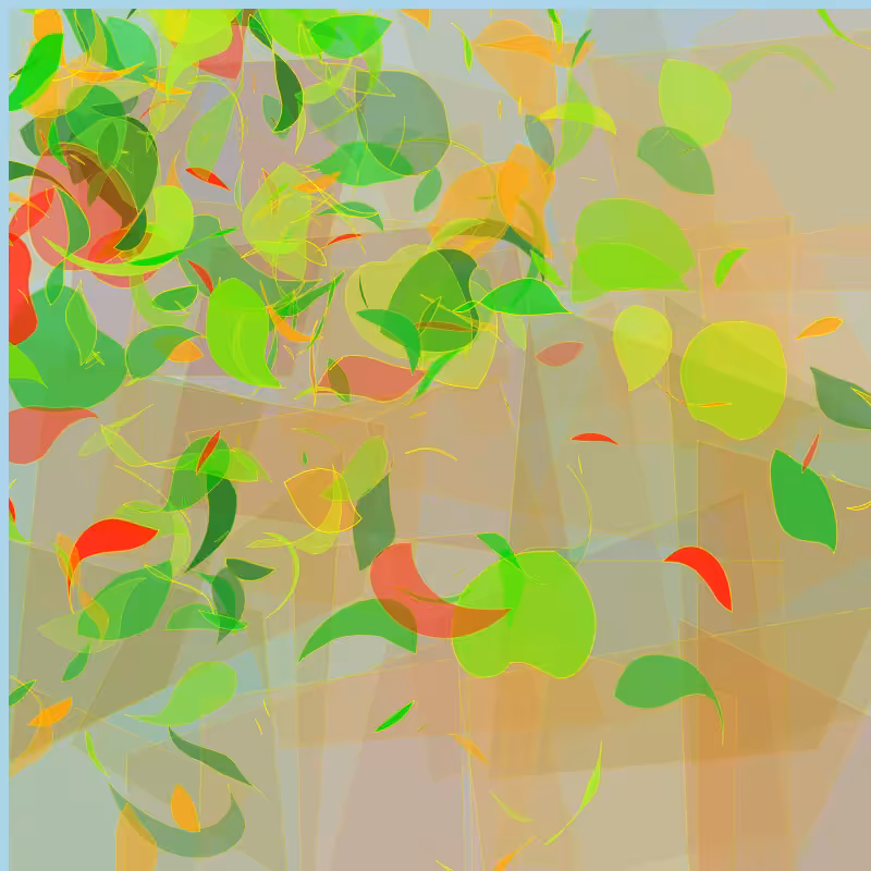 Leaves and glasses #1