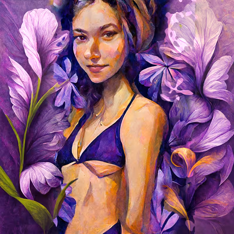 Girl and Flower #3 #11