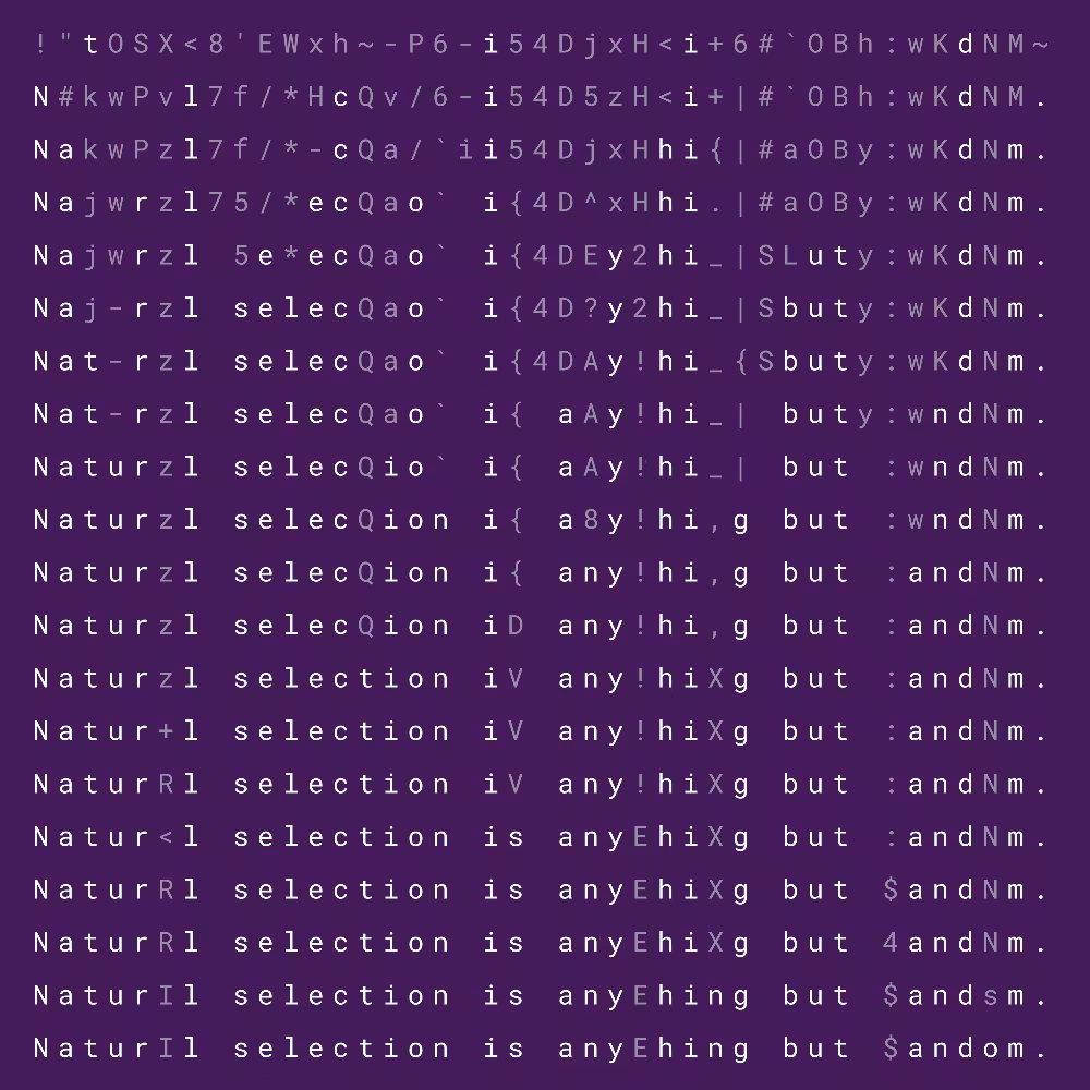 Natural selection #30