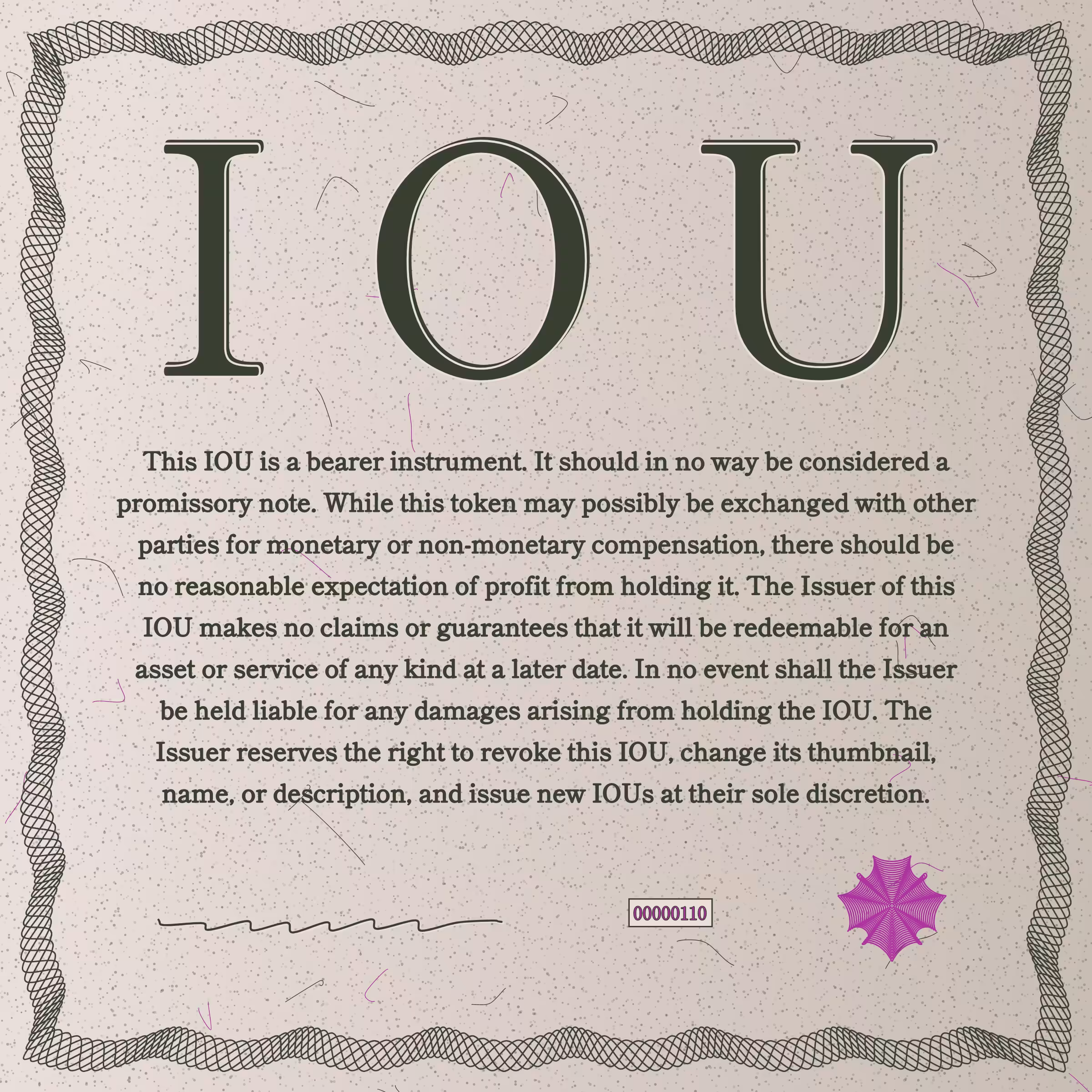 IOU #110