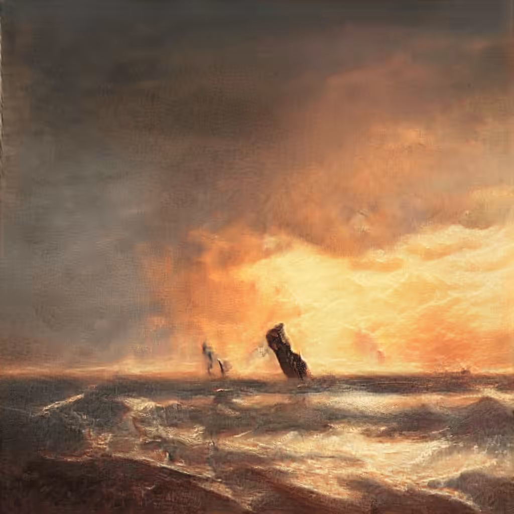AI imagined painting of the sea #61