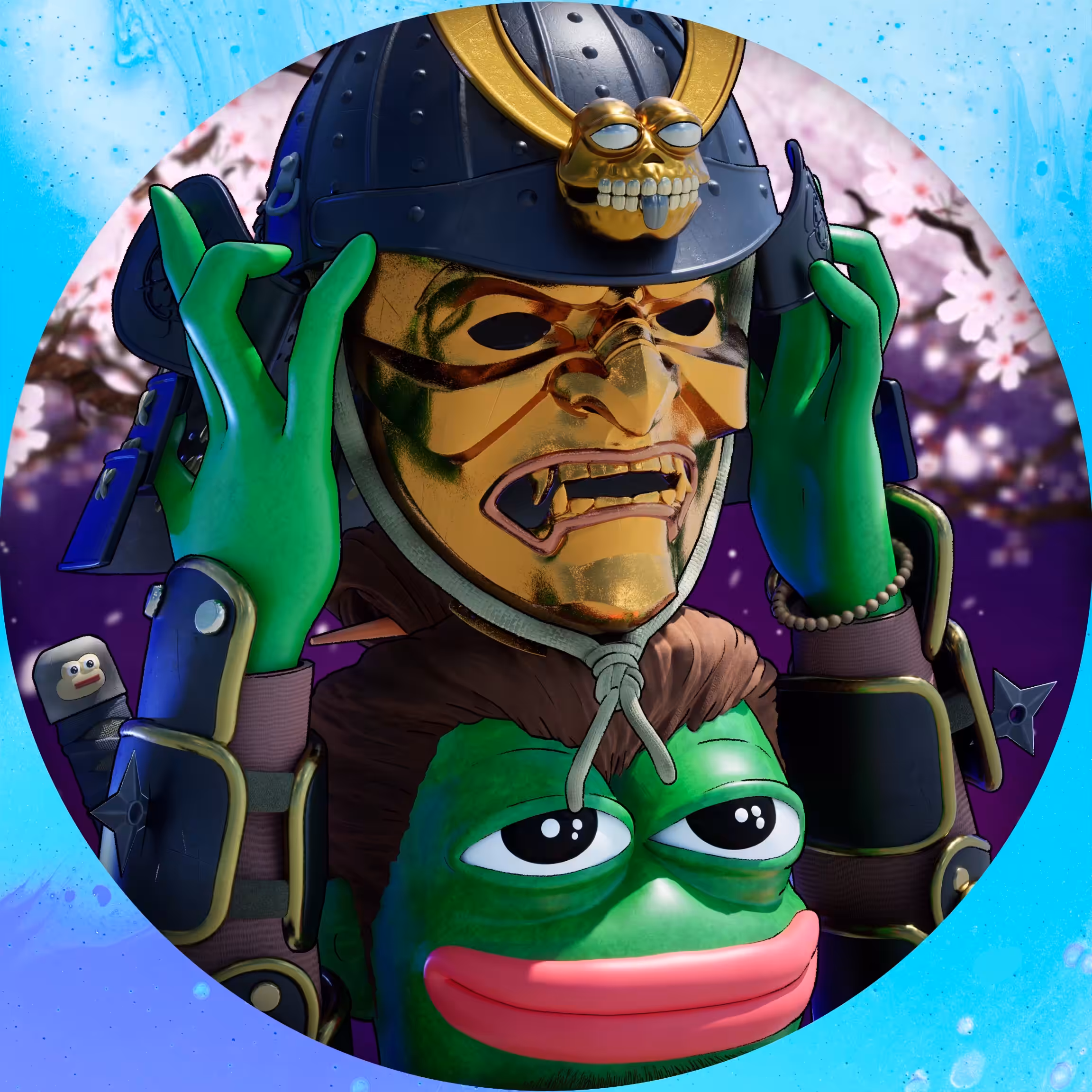 SKULLS OF PEPE 1/1: SHOGUN'S PEPE SKULL