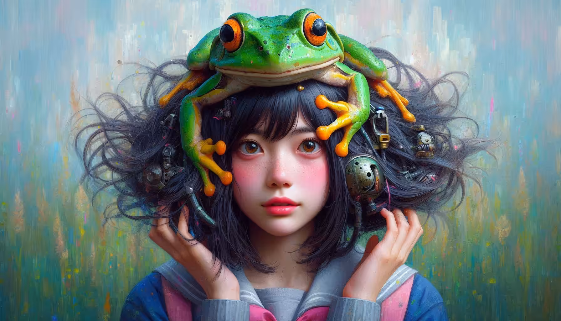 The Happy Valley: The Robo Girl and her Frogy Pet