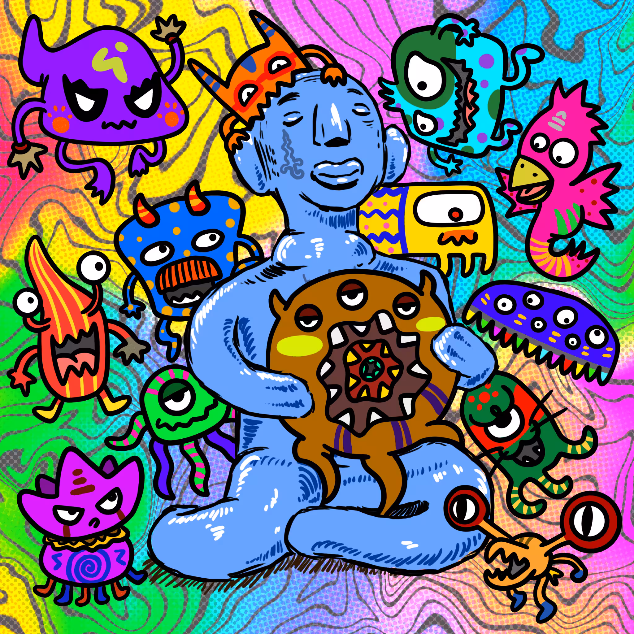 THAIGHOST: Clay 023 - the Doodle Monster Family