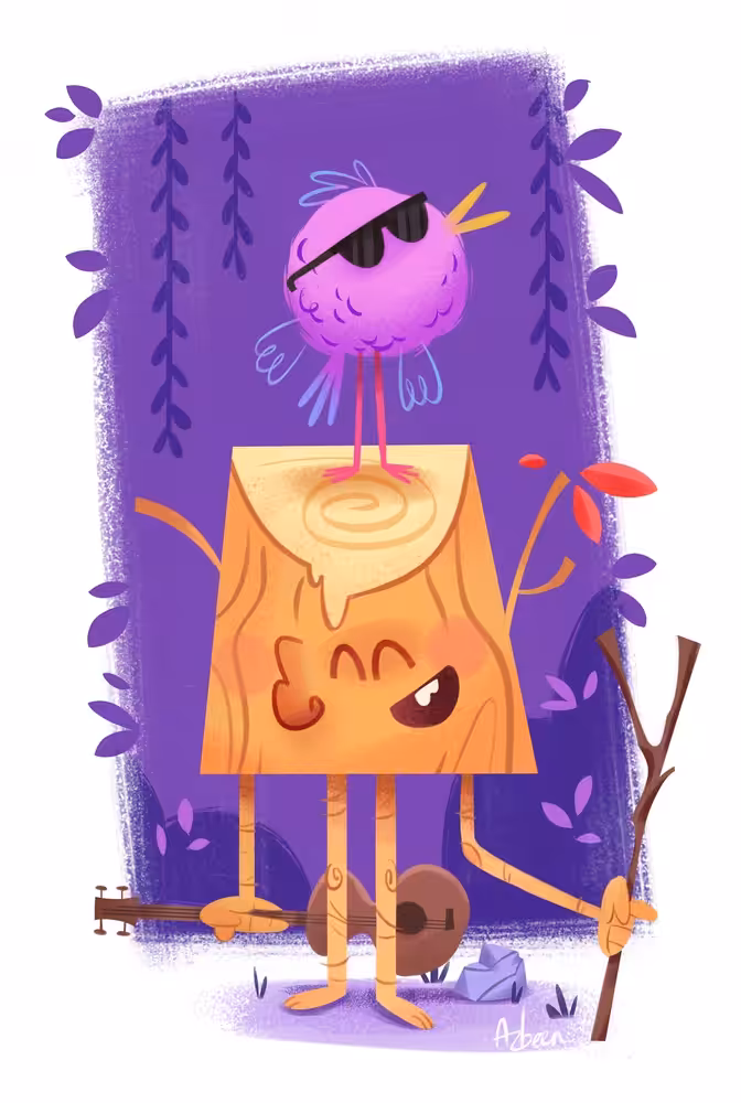 Mr. Stump and Blues Bird
