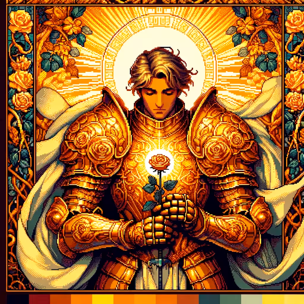 Pixel Nouveau 38 - the Golden Paladin