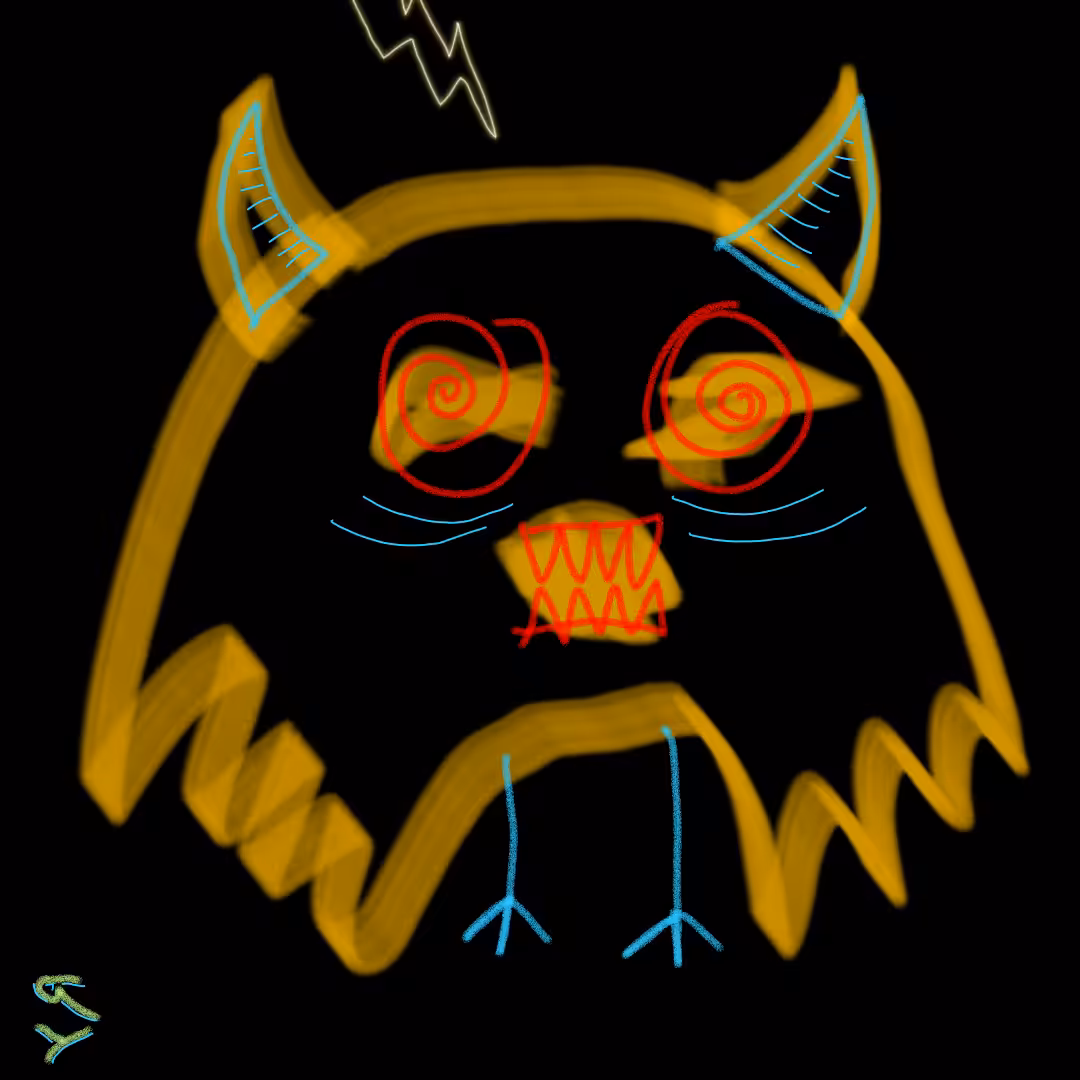 Post-Apocalypse ARTZ: "Bird Bat Demon" by Richard F. Yates (Holy Fool)
