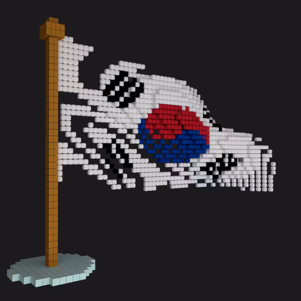 Korea Pixel animated flag