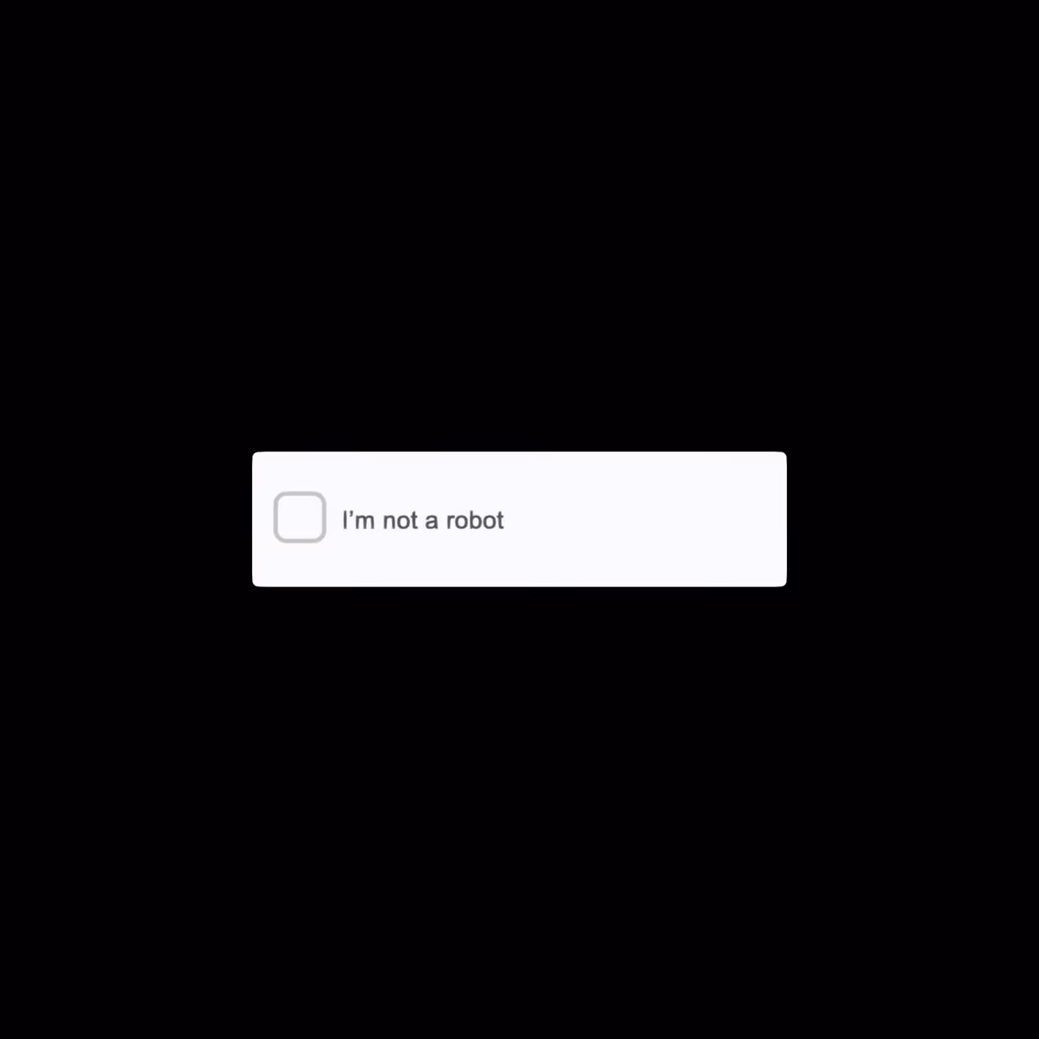 I'm not a robot