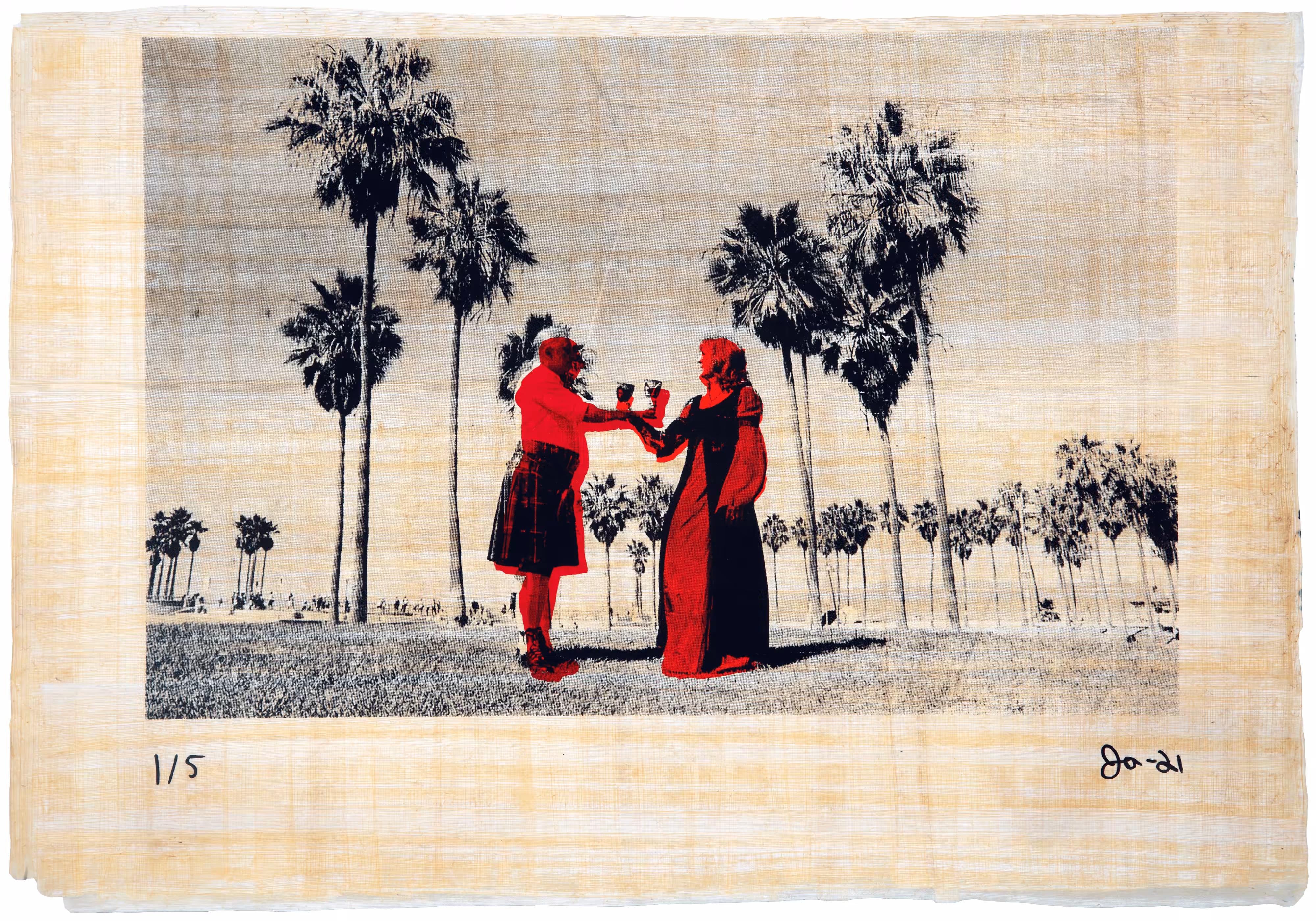 Justin Aversano - Two of Cups - Physical Tarot Scroll - 1/5