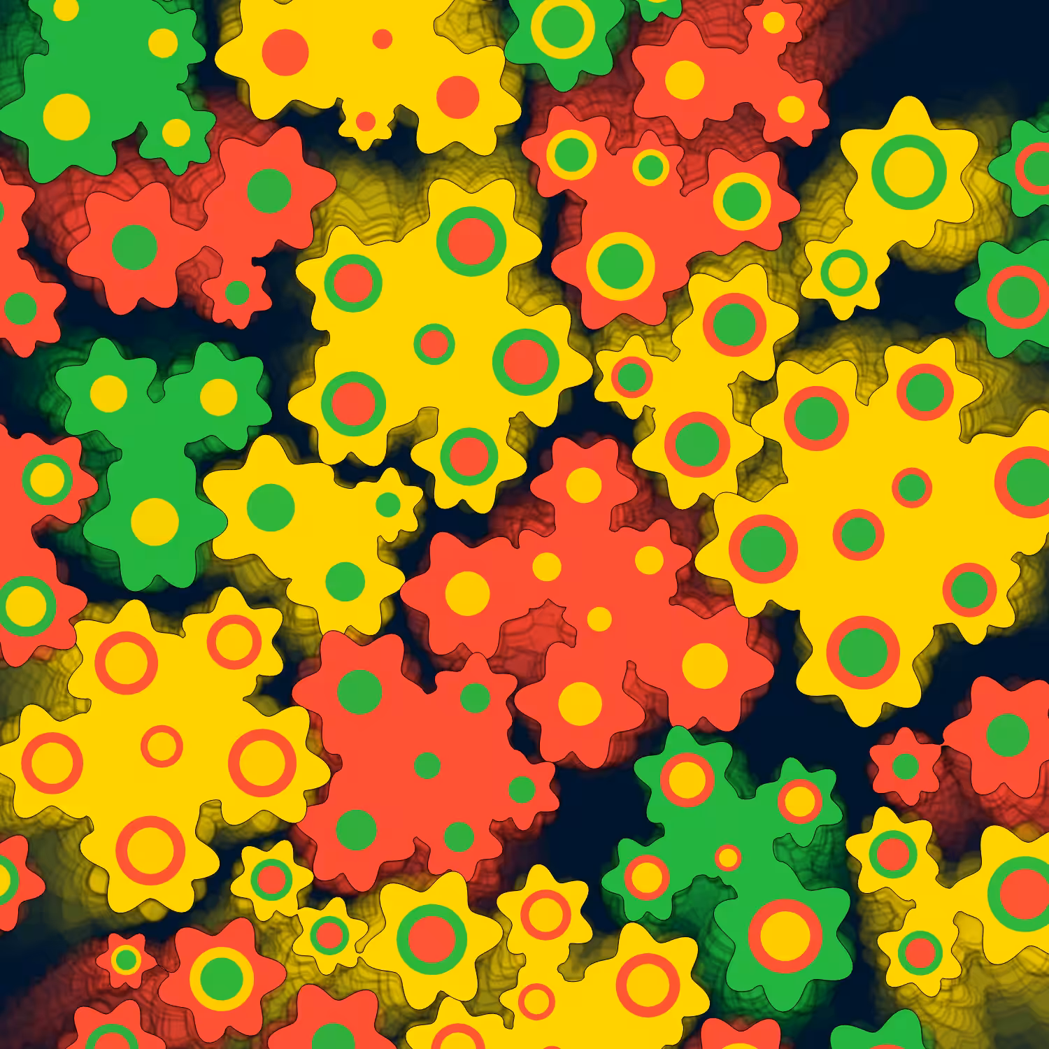 Geometric colorful shapes (Free edition) #135