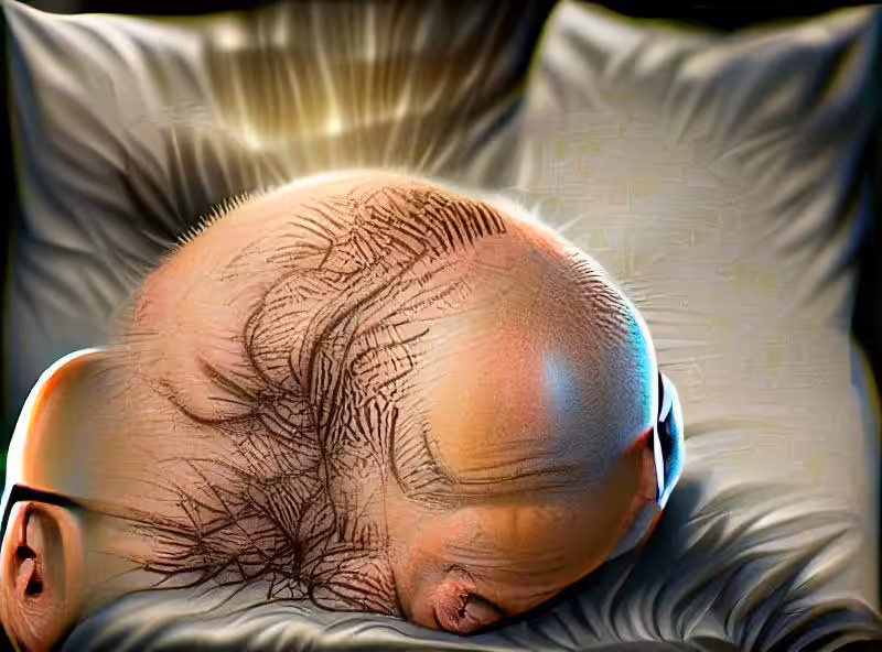 Abraham's First Works: A bald man dreams of hair